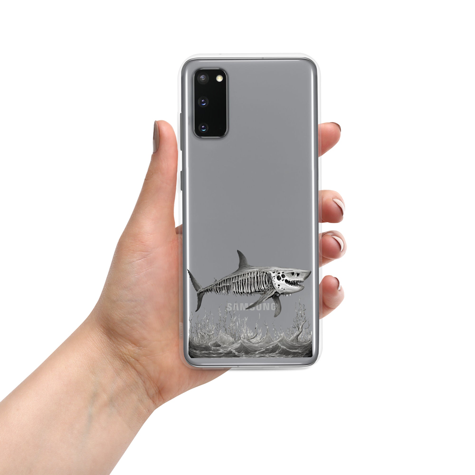 Skeleton Shark Clear Case for Samsung®