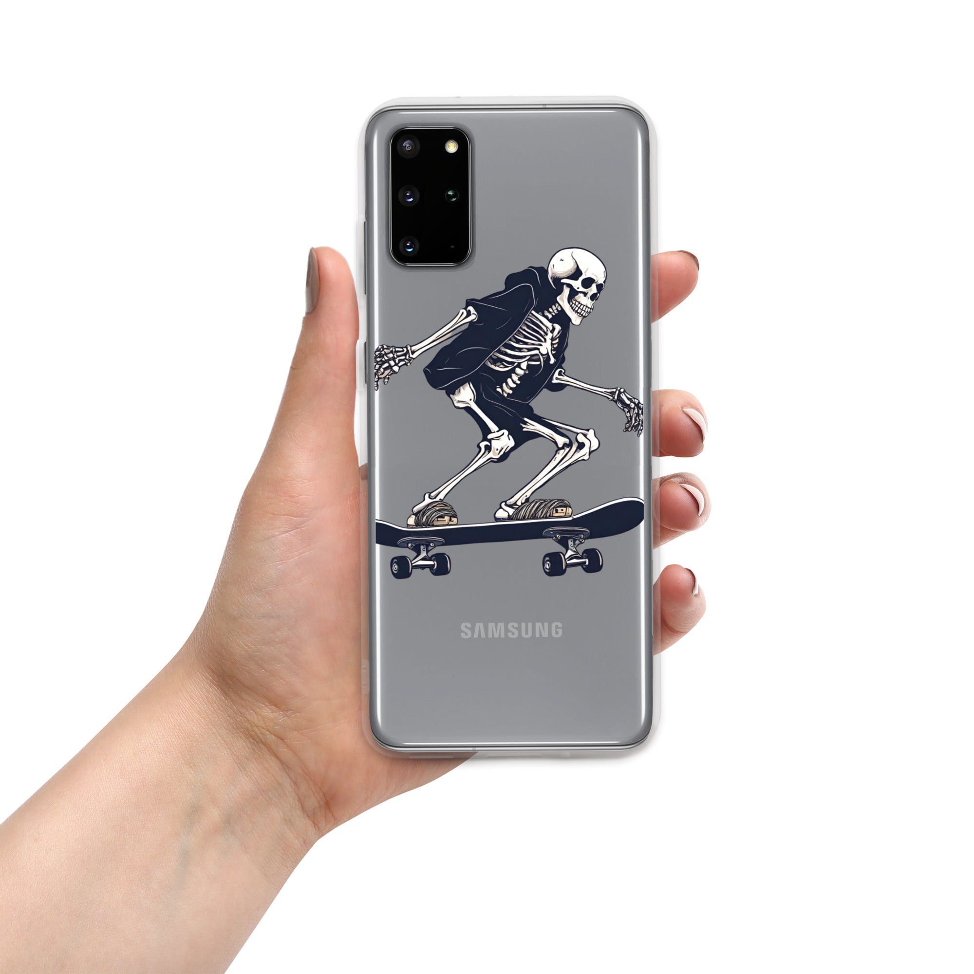 Skateboarding Skeleton Clear Case for Samsung®