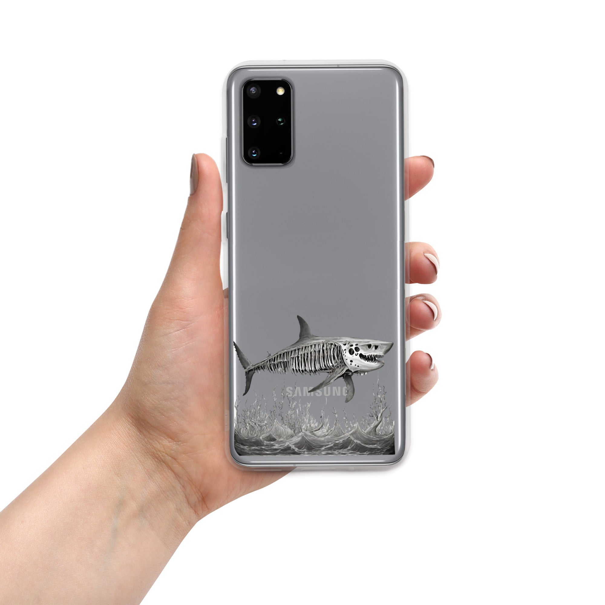 Skeleton Shark Clear Case for Samsung®