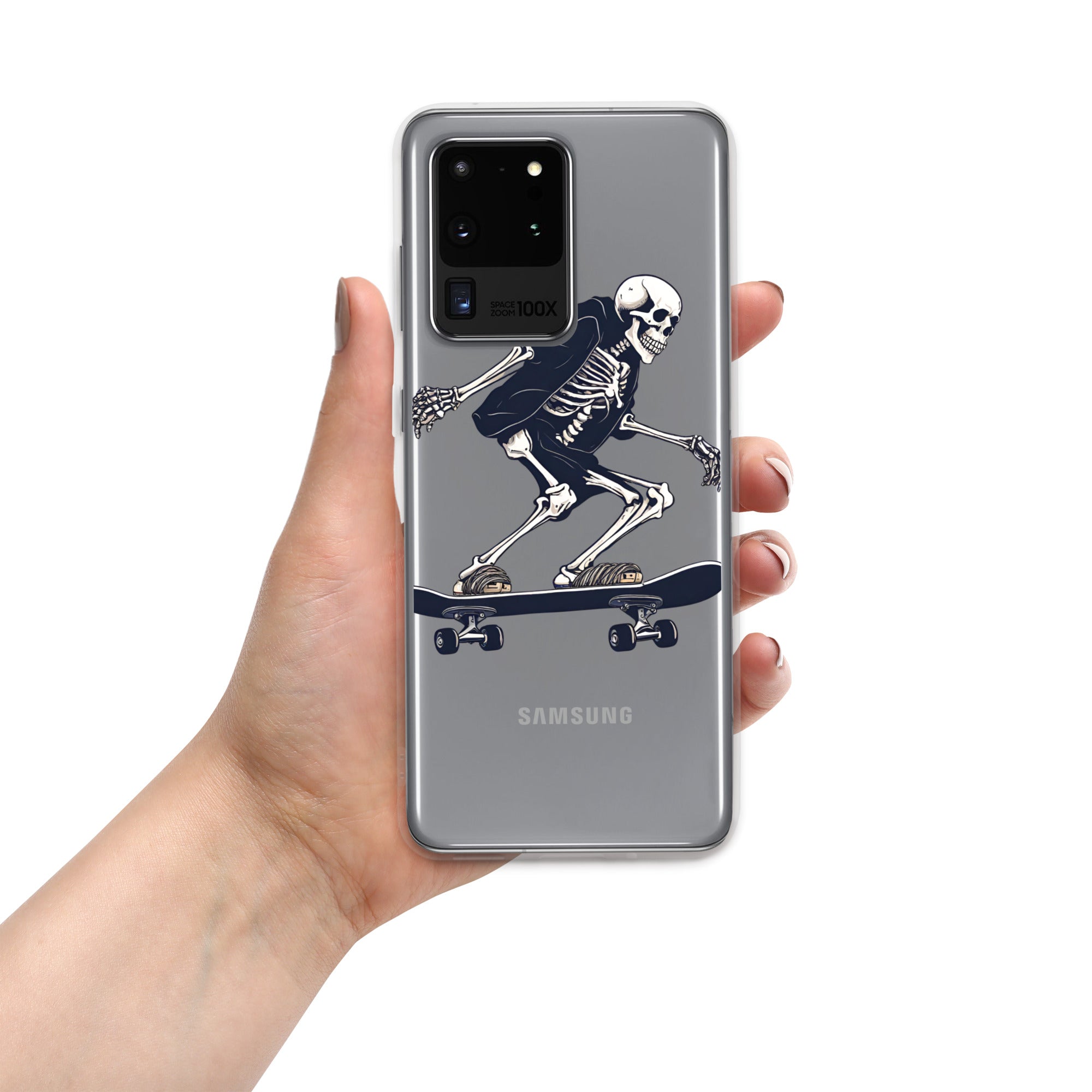 Skateboarding Skeleton Clear Case for Samsung®