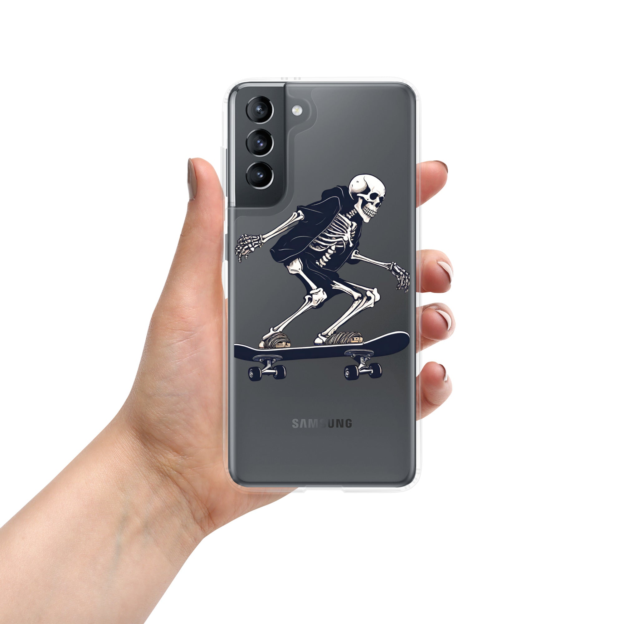 Skateboarding Skeleton Clear Case for Samsung®