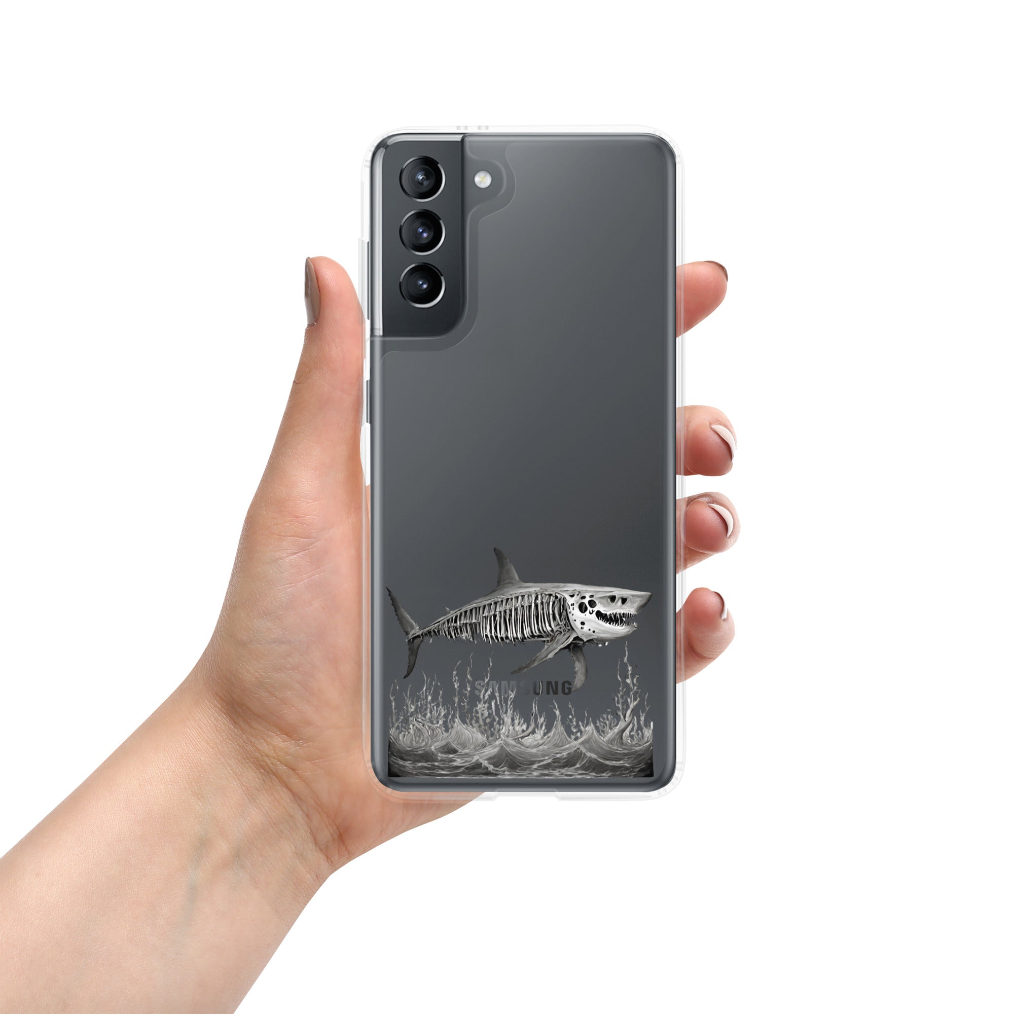 Skeleton Shark Clear Case for Samsung®