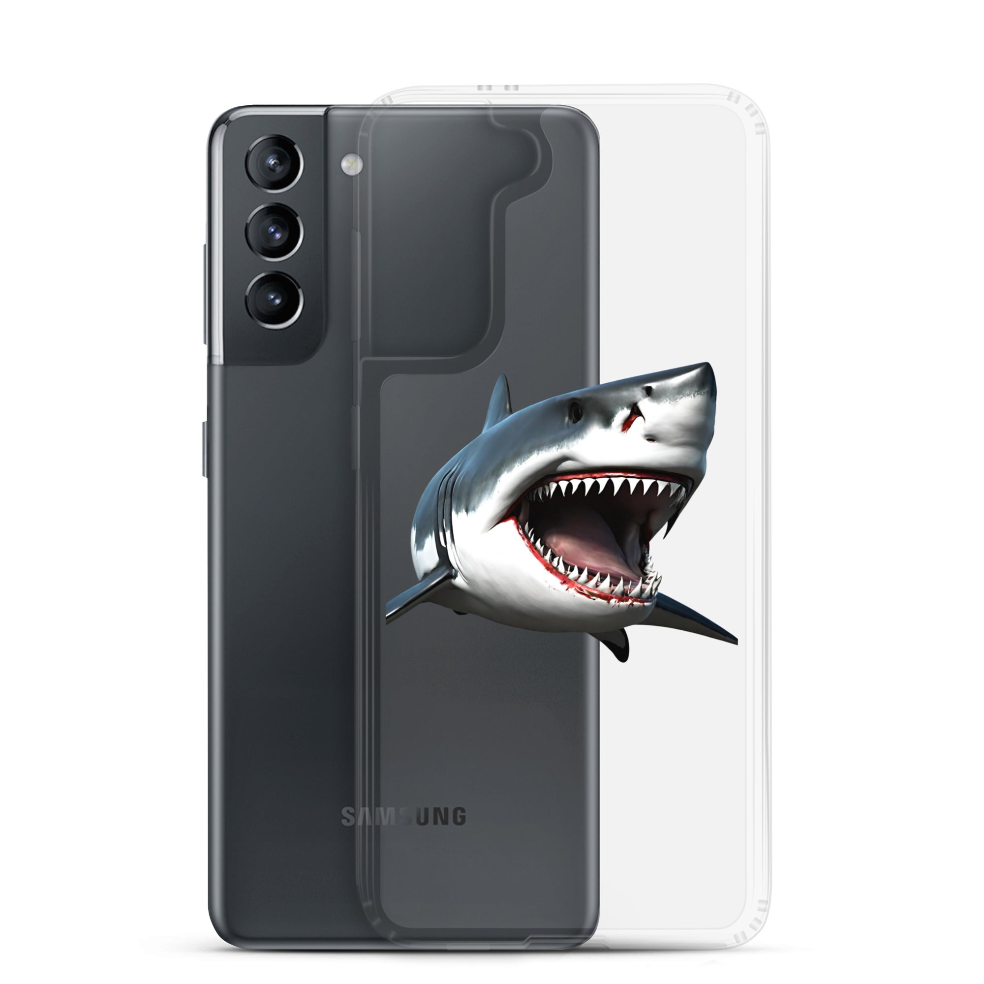 Great White Bite Clear Case for Samsung®