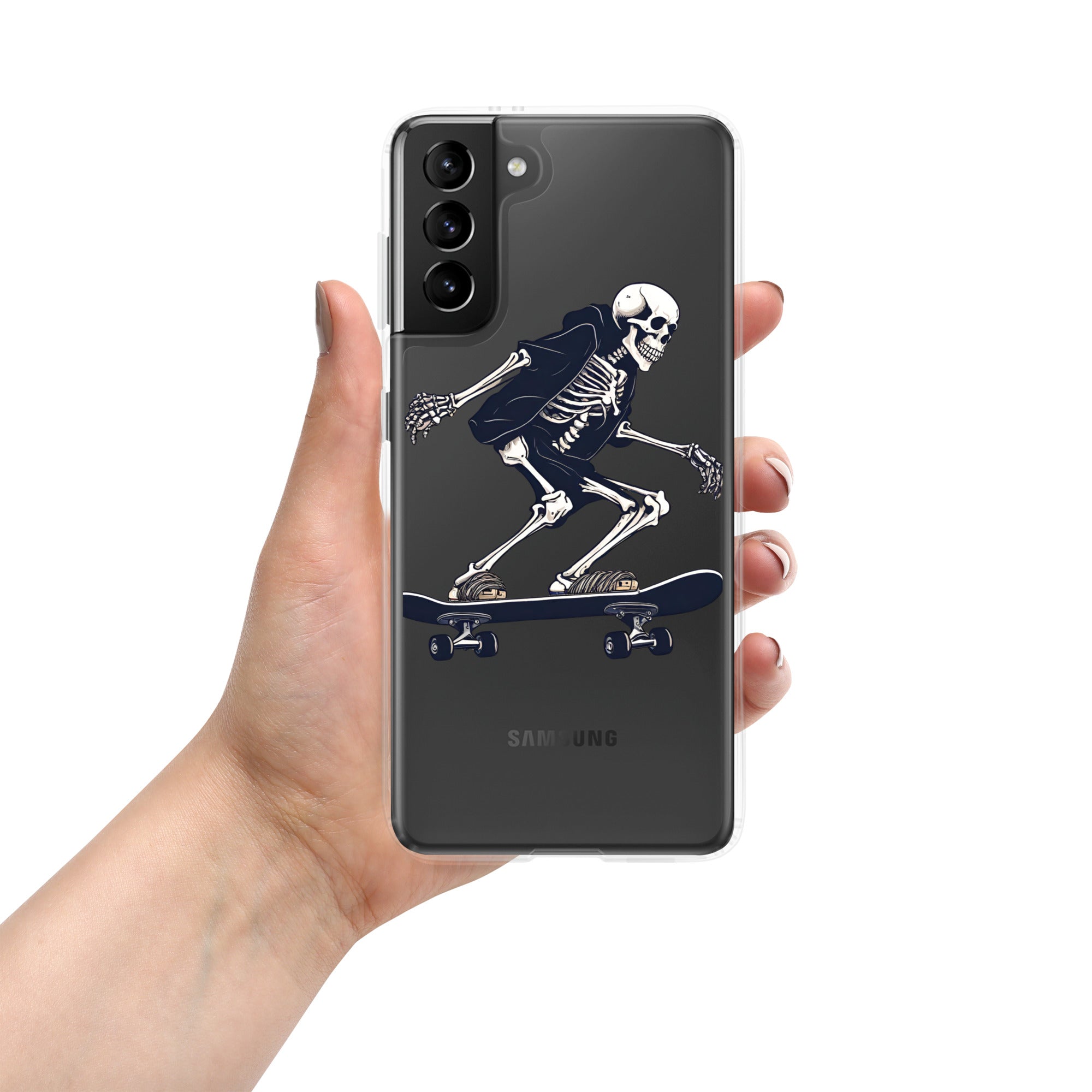 Skateboarding Skeleton Clear Case for Samsung®