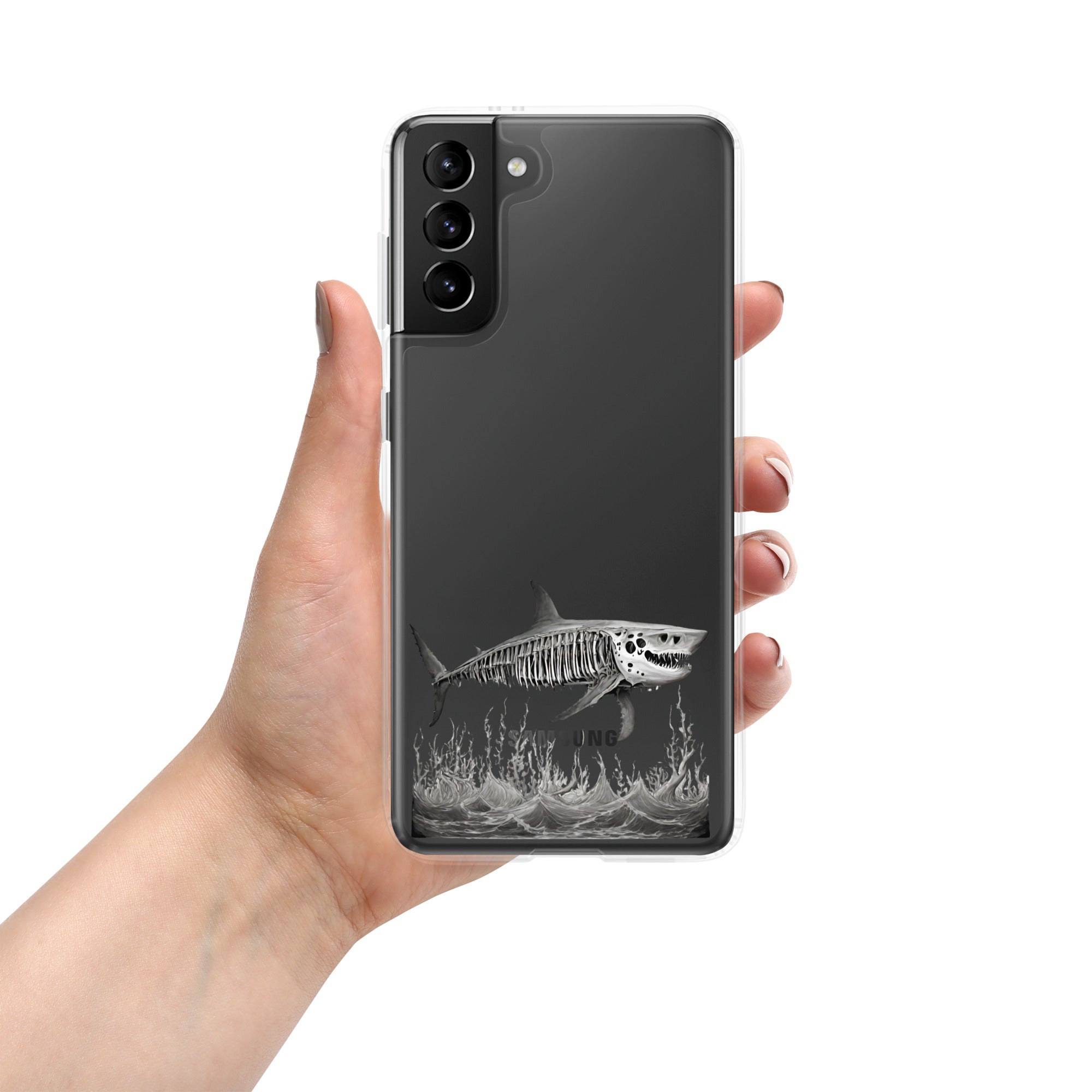 Skeleton Shark Clear Case for Samsung®