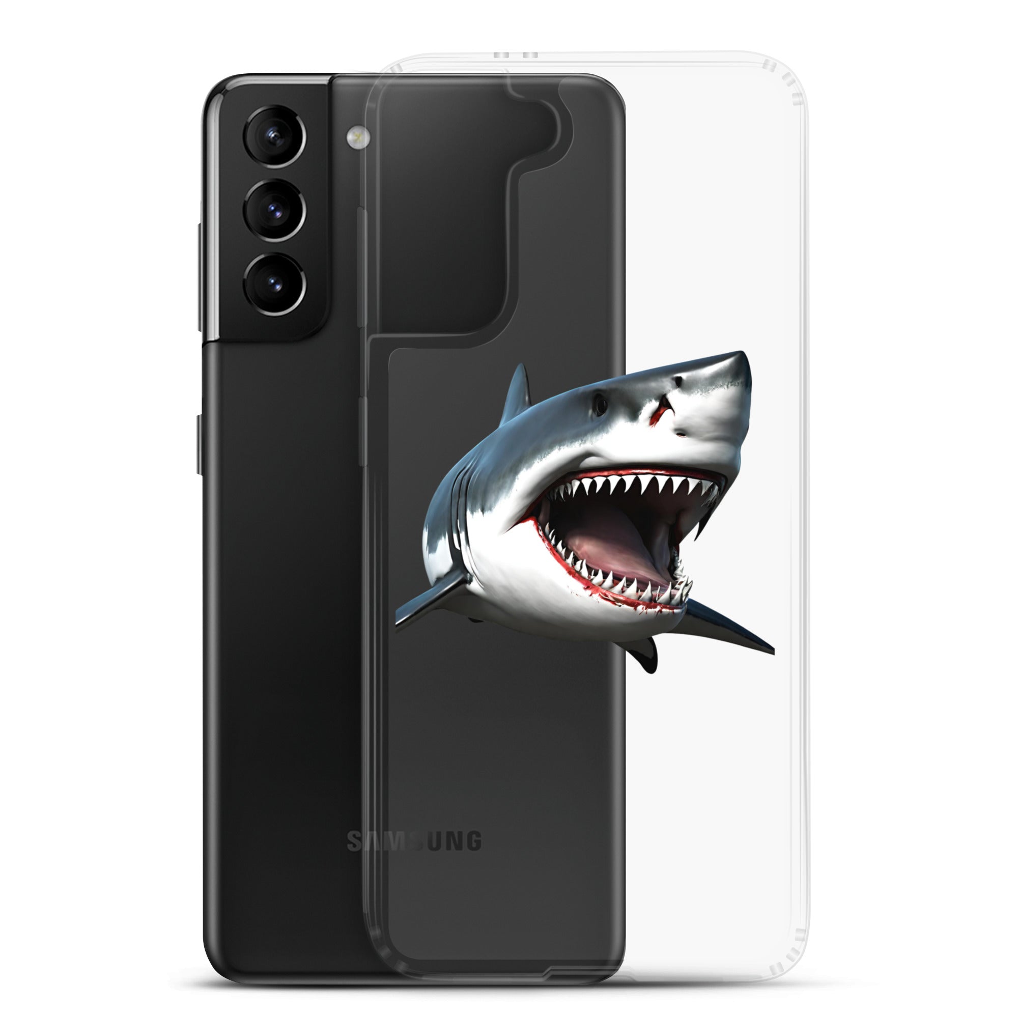 Great White Bite Clear Case for Samsung®