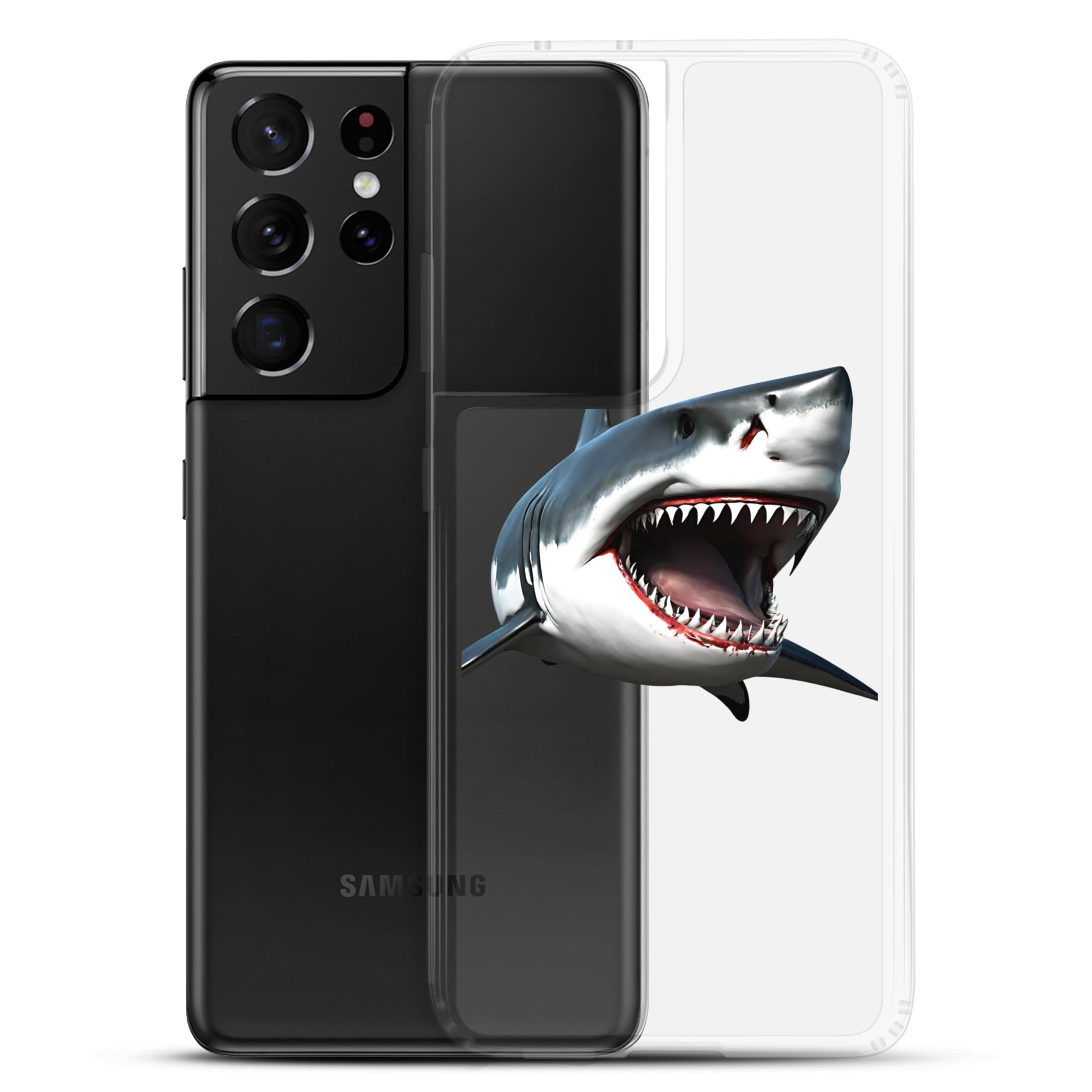 Great White Bite Clear Case for Samsung®