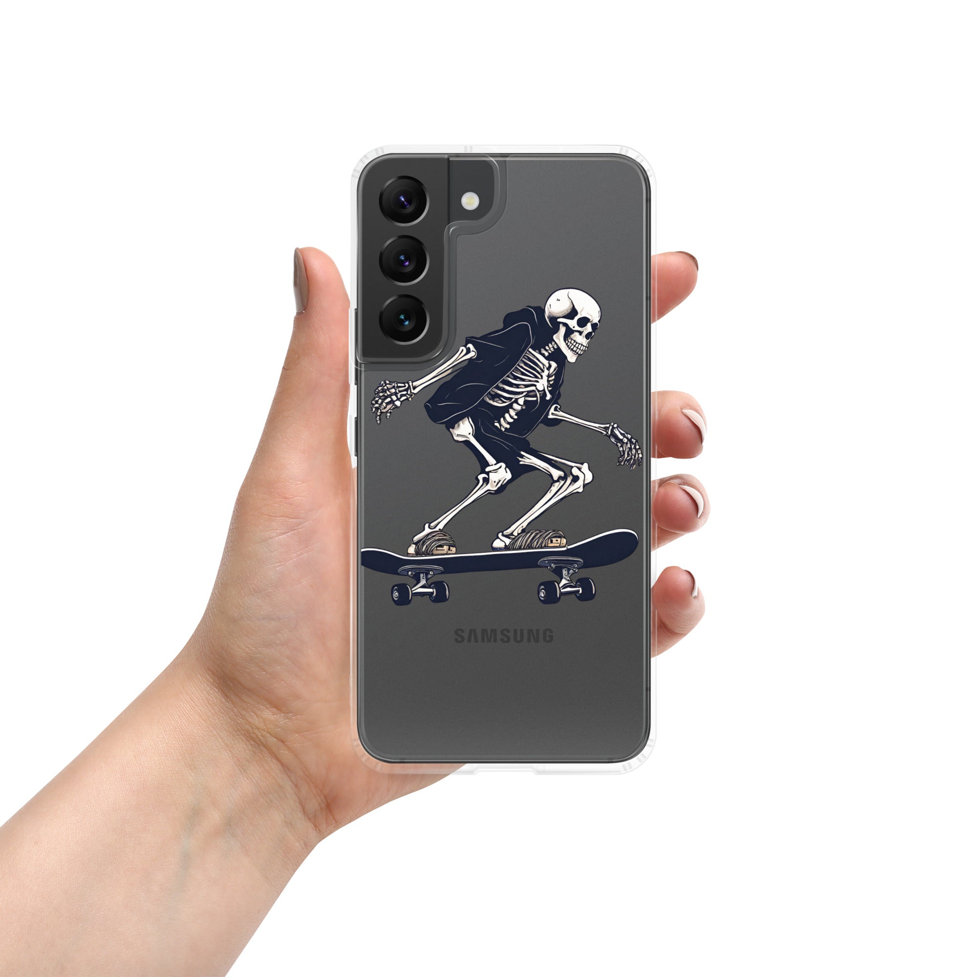 Skateboarding Skeleton Clear Case for Samsung®