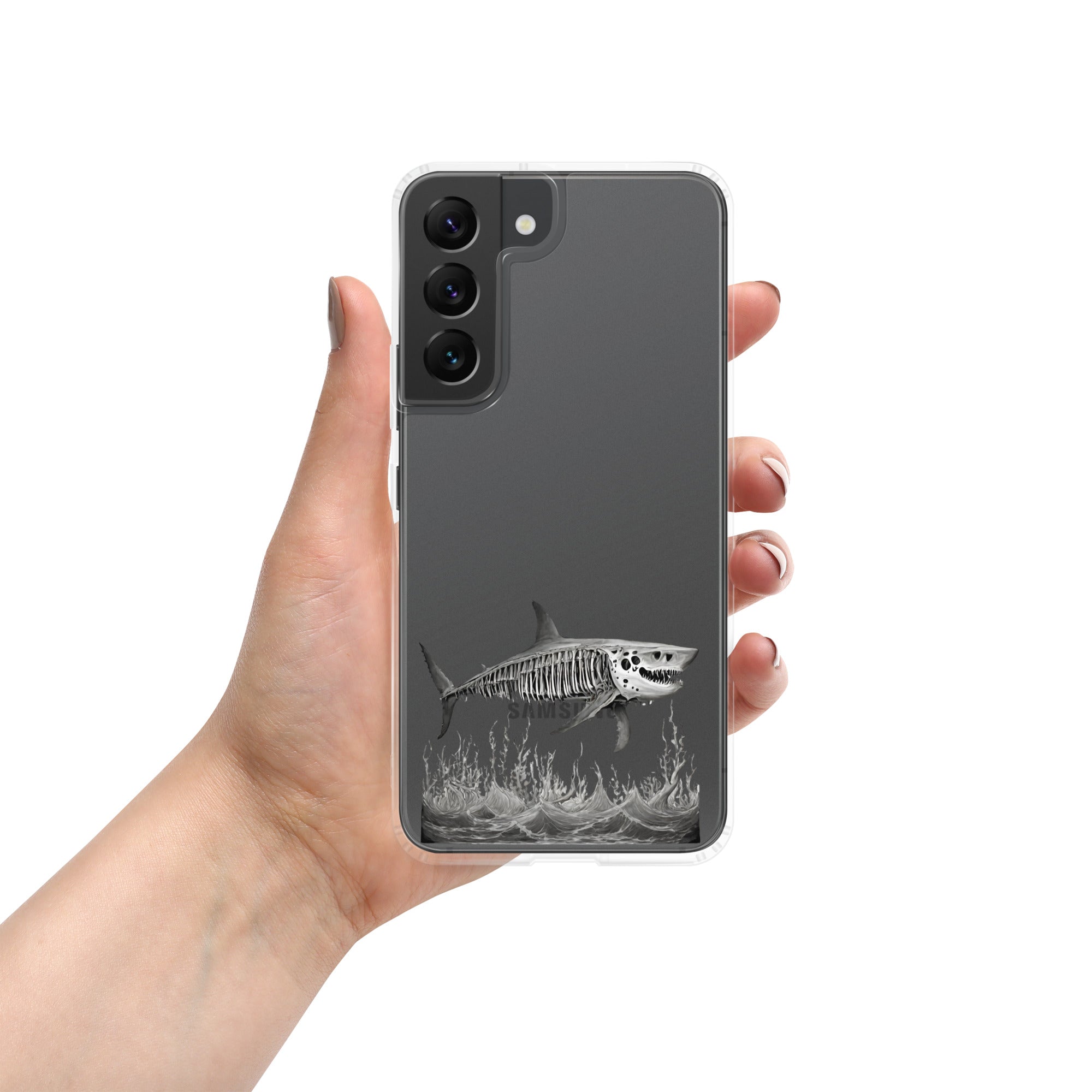 Skeleton Shark Clear Case for Samsung®