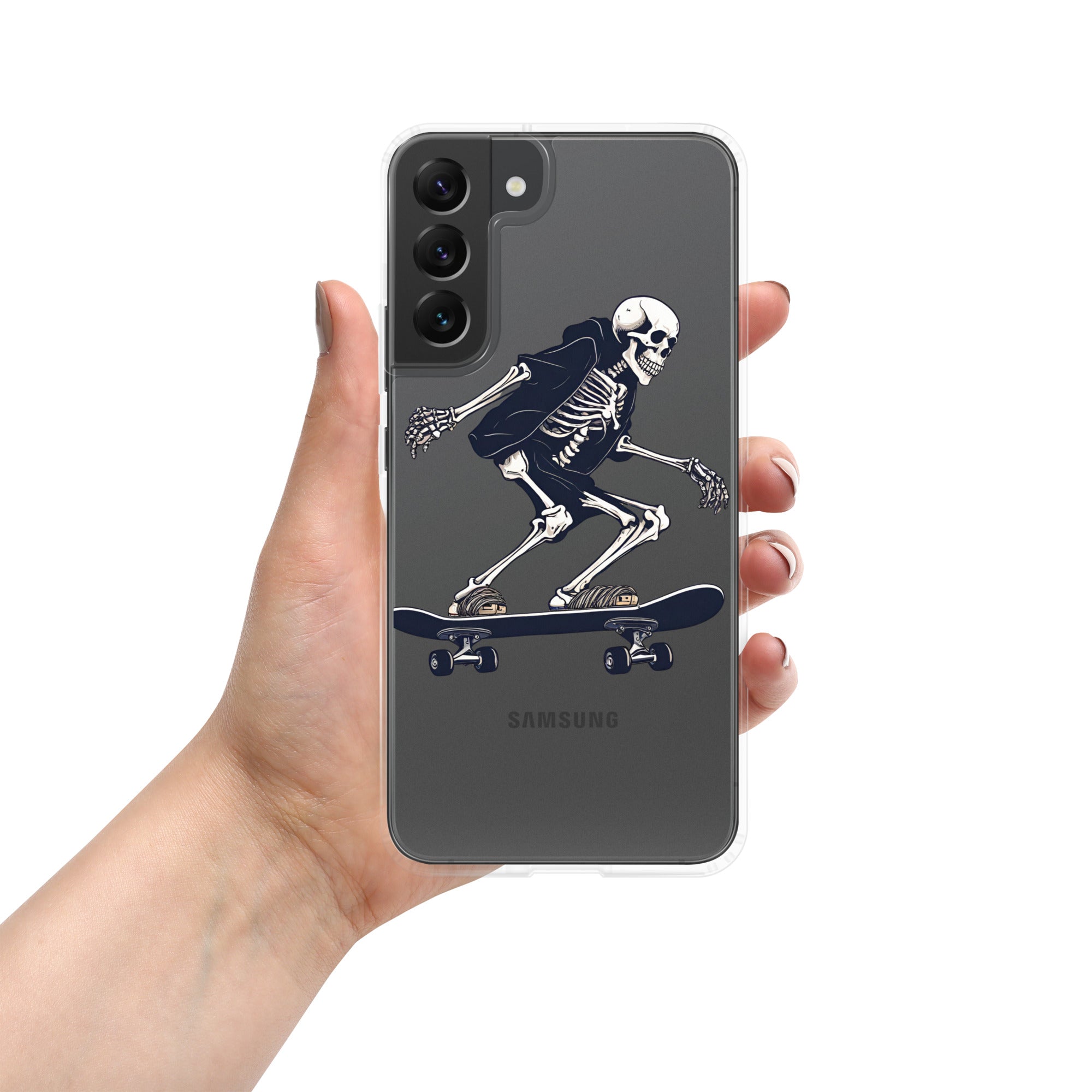 Skateboarding Skeleton Clear Case for Samsung®