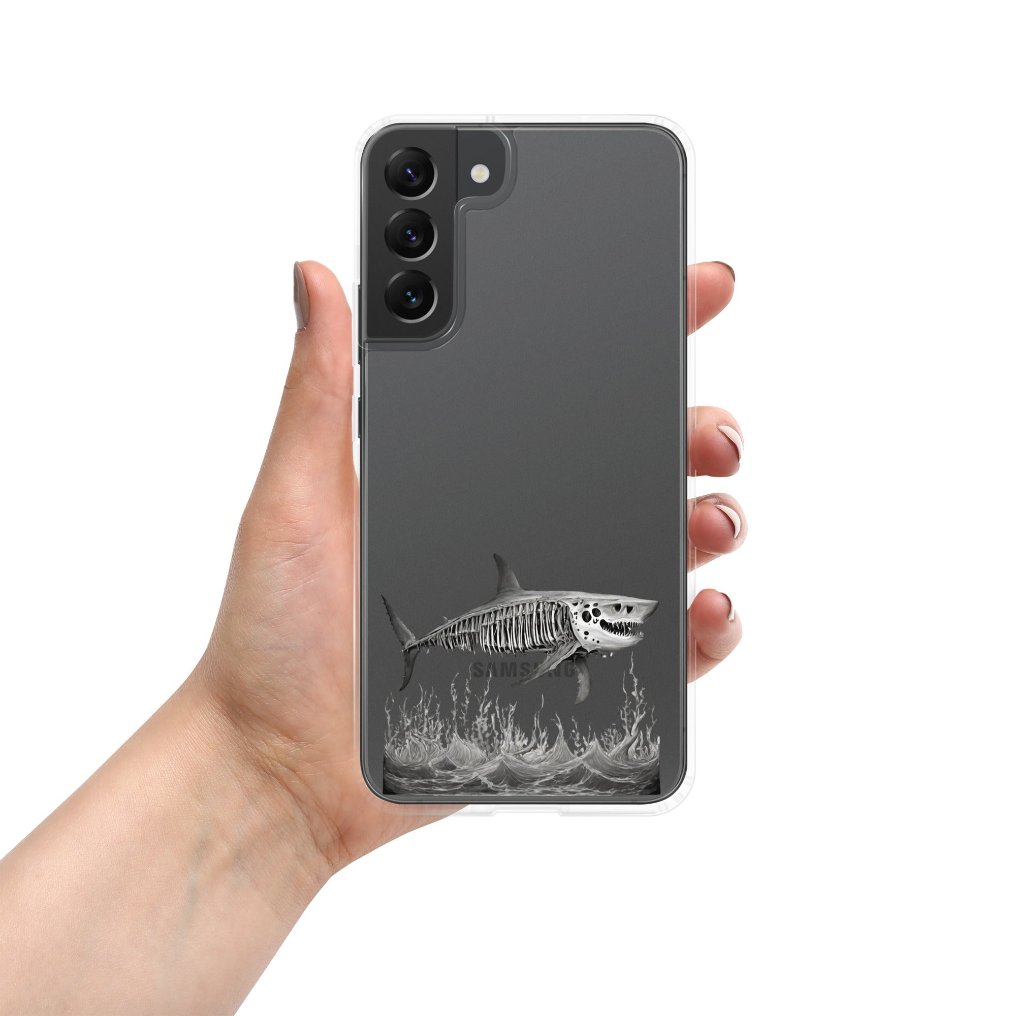 Skeleton Shark Clear Case for Samsung®