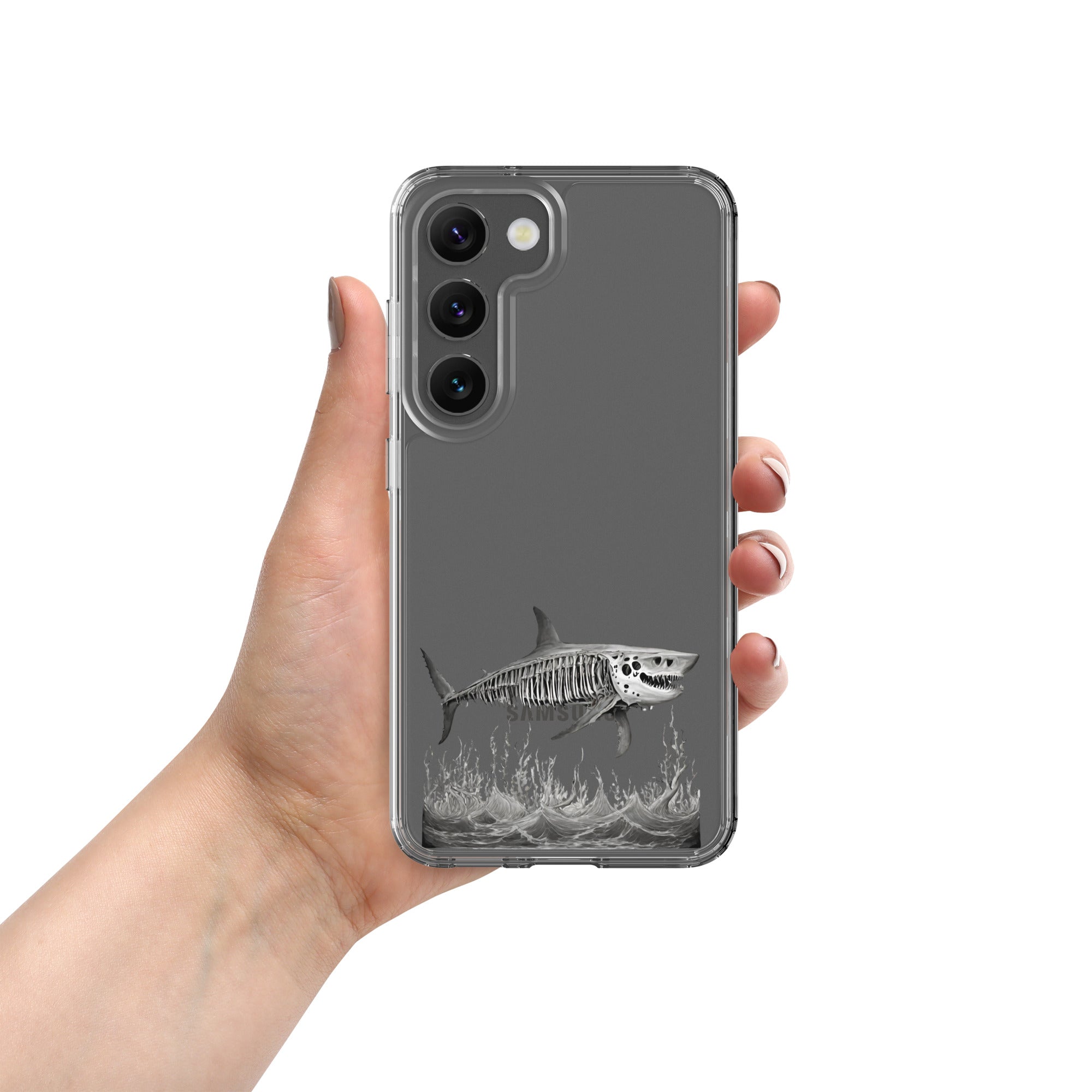 Skeleton Shark Clear Case for Samsung®