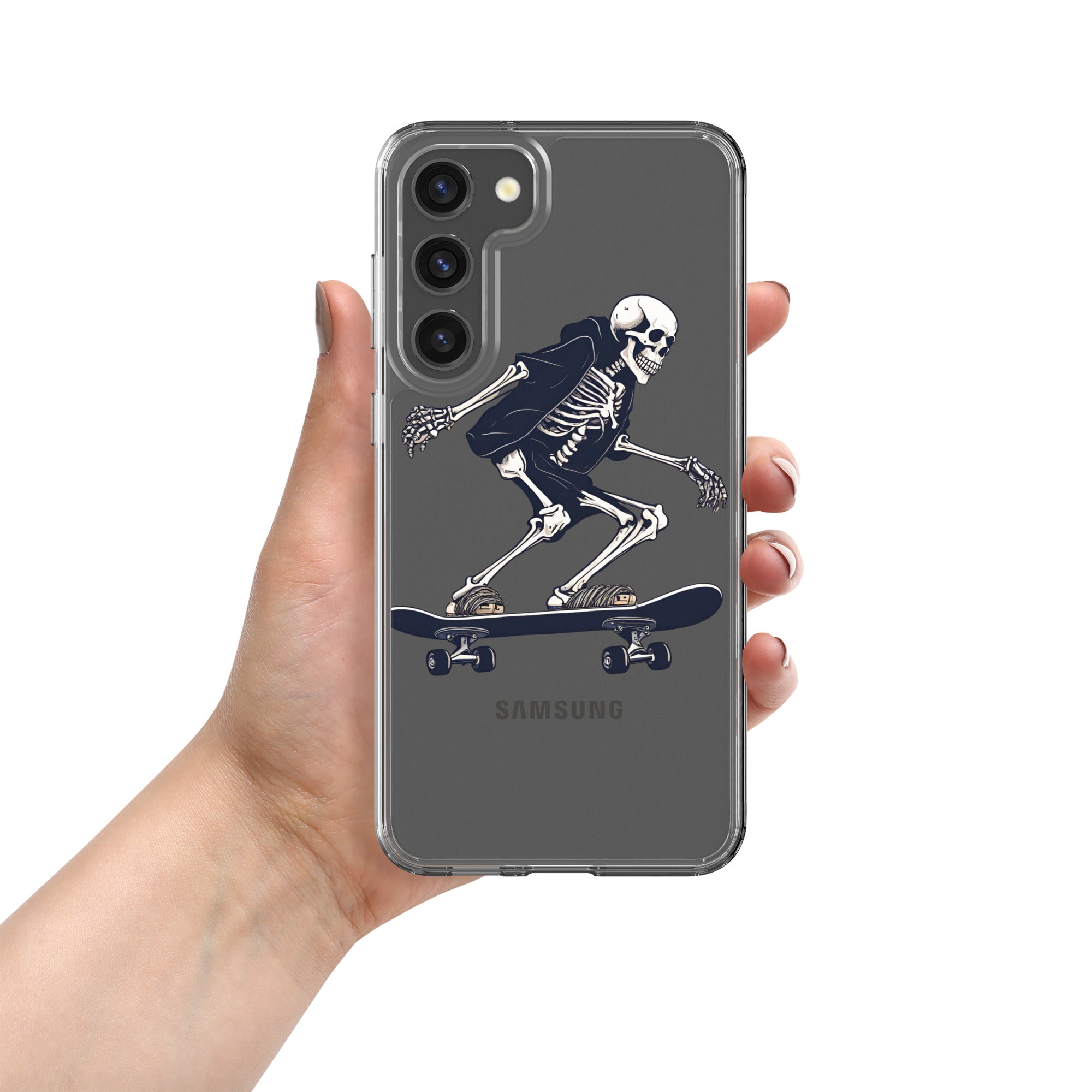 Skateboarding Skeleton Clear Case for Samsung®