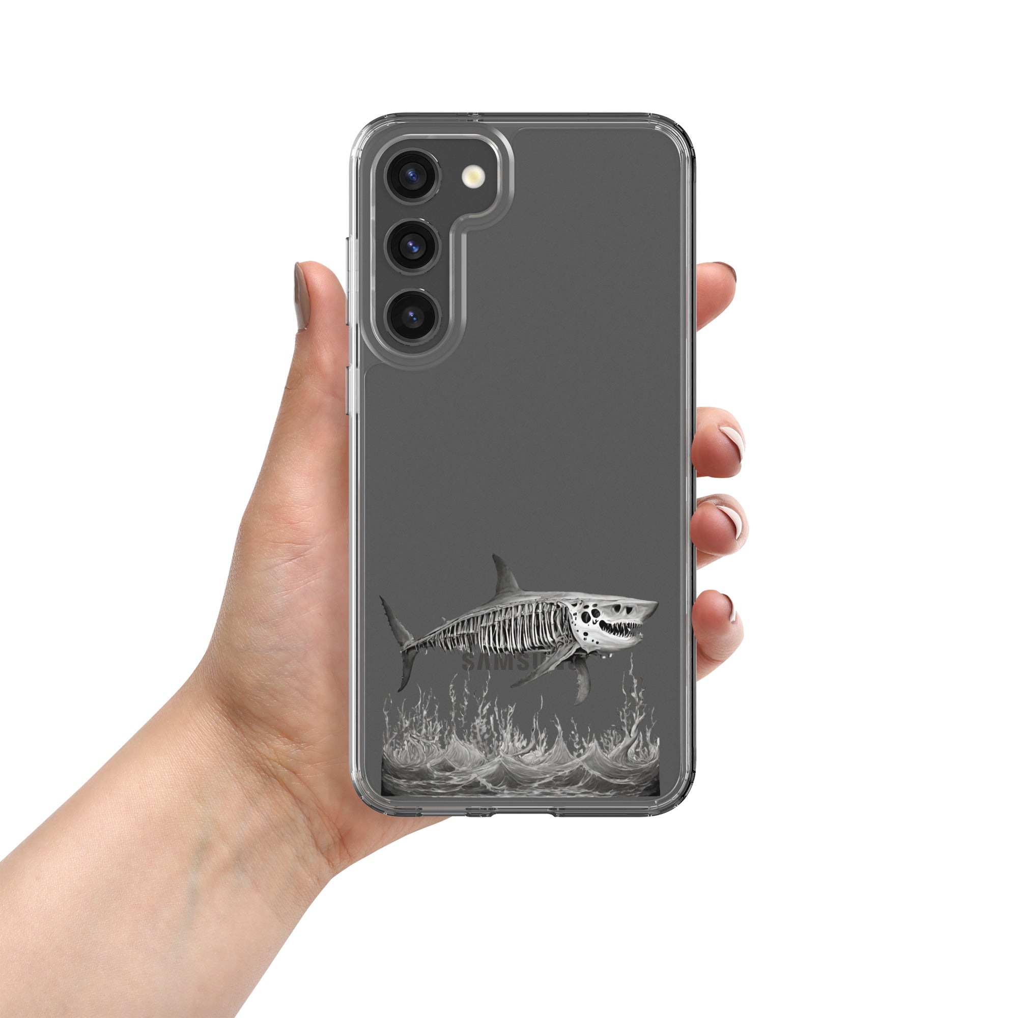 Skeleton Shark Clear Case for Samsung®