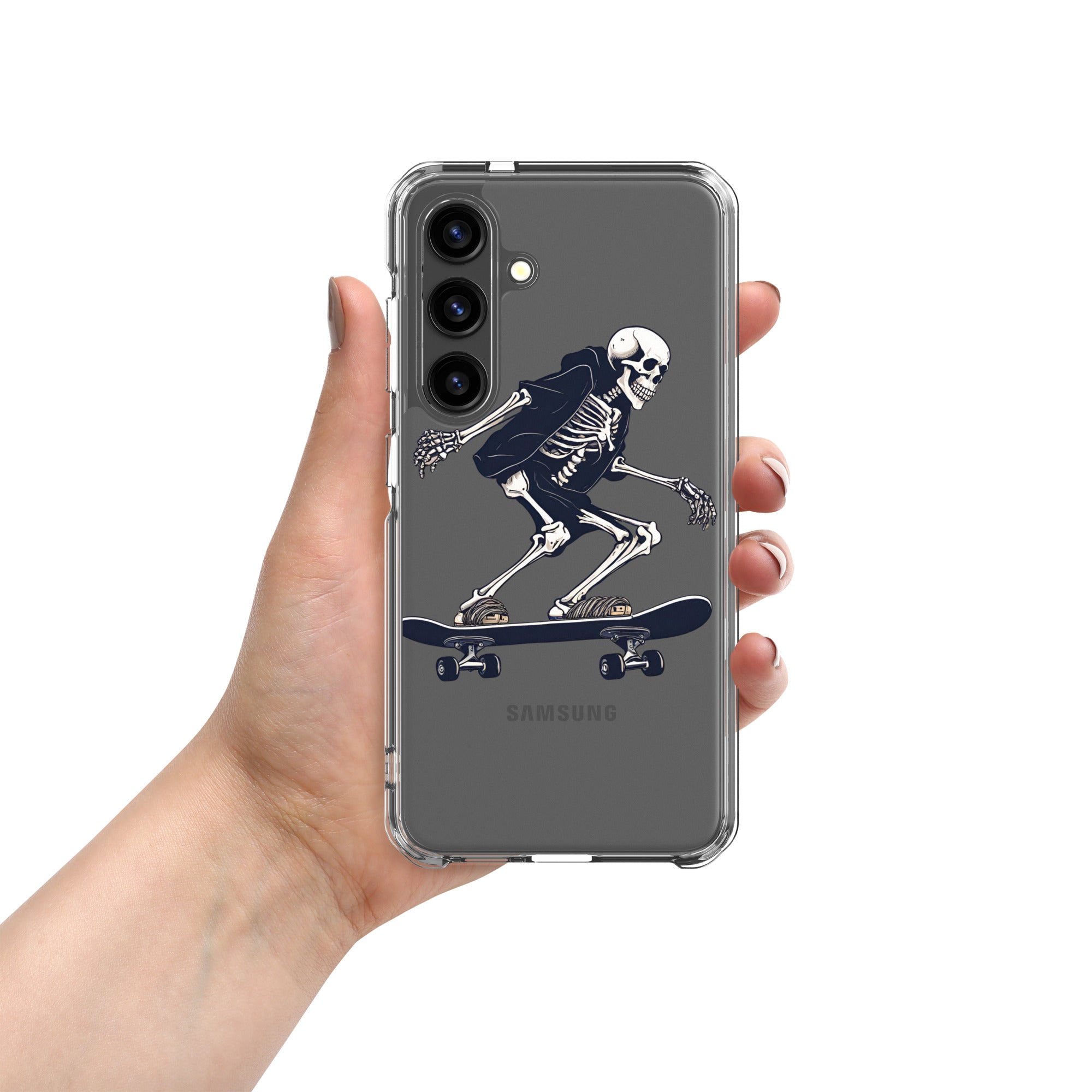 Skateboarding Skeleton Clear Case for Samsung®