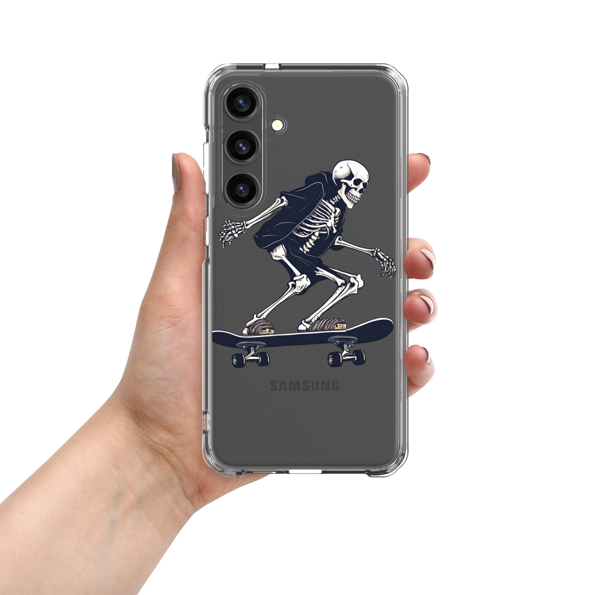 Skateboarding Skeleton Clear Case for Samsung®