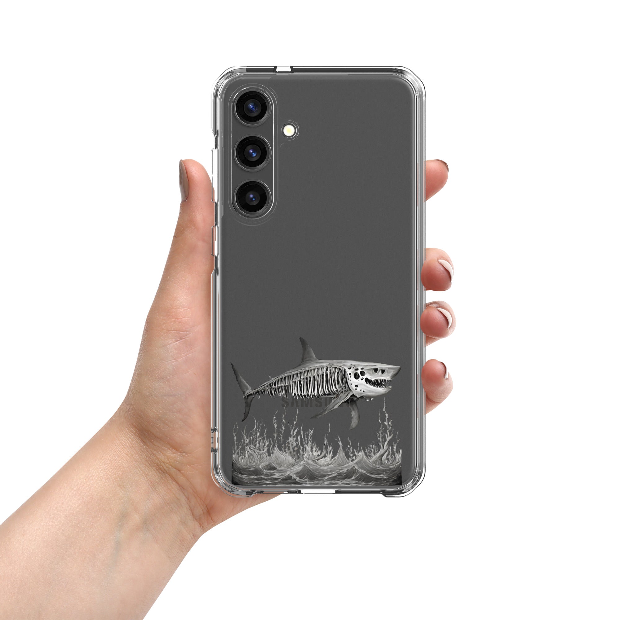 Skeleton Shark Clear Case for Samsung®