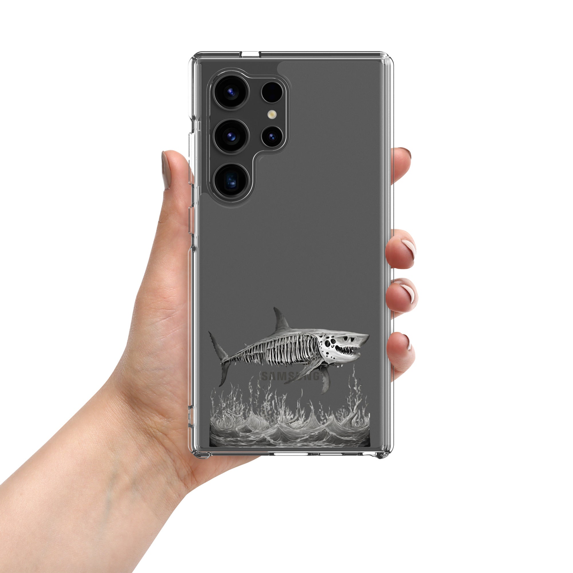 Skeleton Shark Clear Case for Samsung®