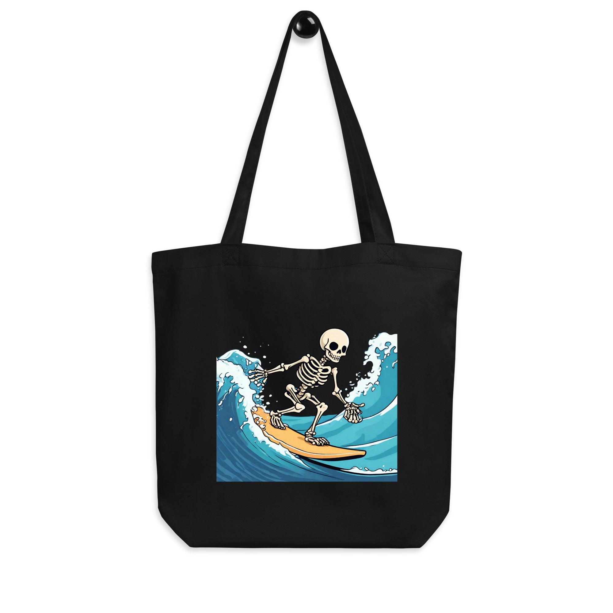 Surfing Skeleton Eco Tote Bag