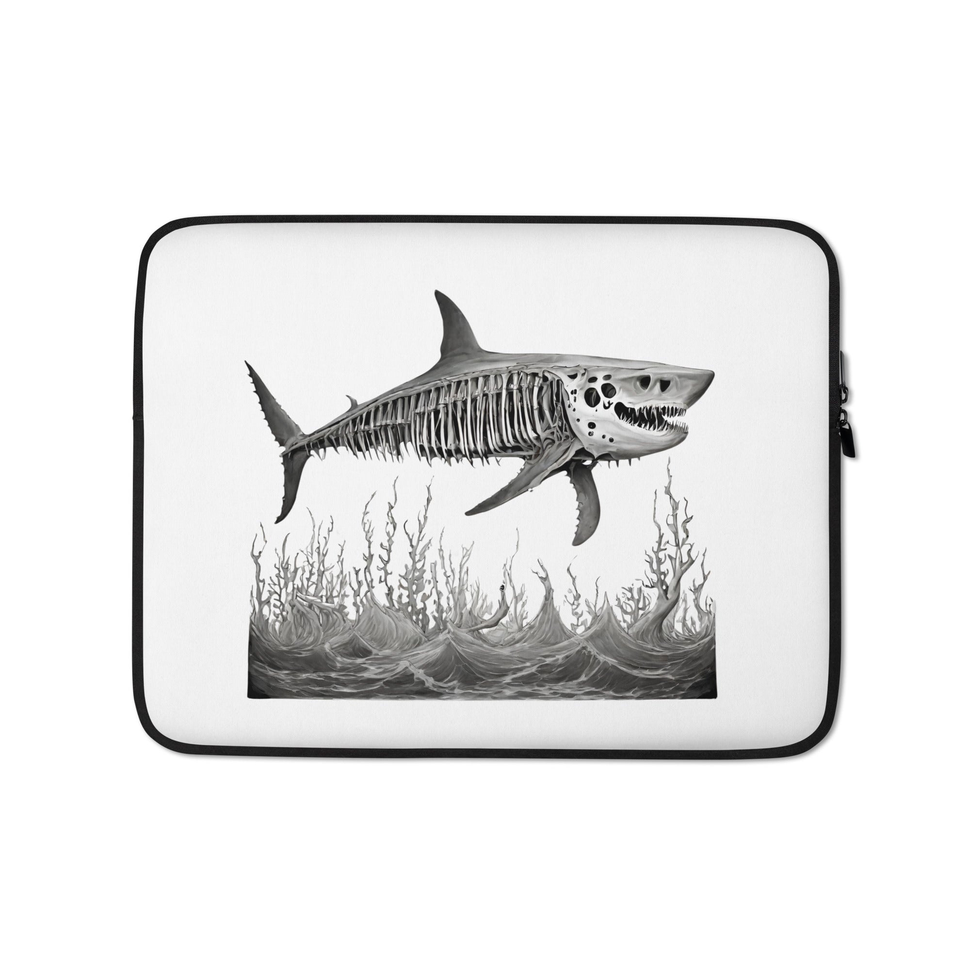 Skeleton Shark Laptop Sleeve