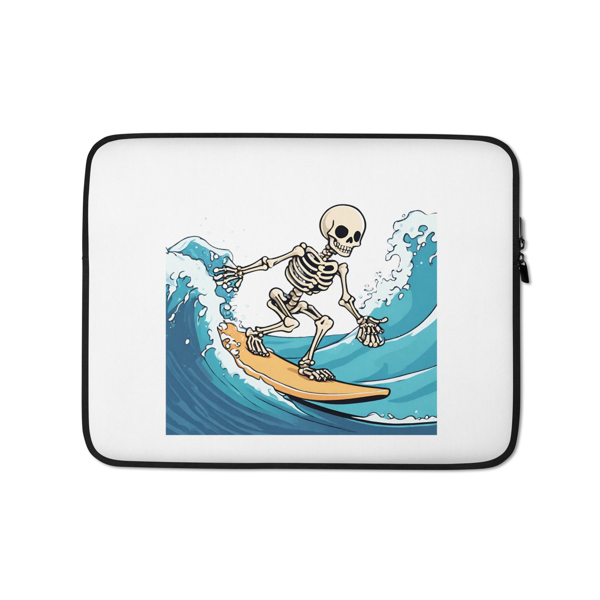 Surfing Skeleton Laptop Sleeve