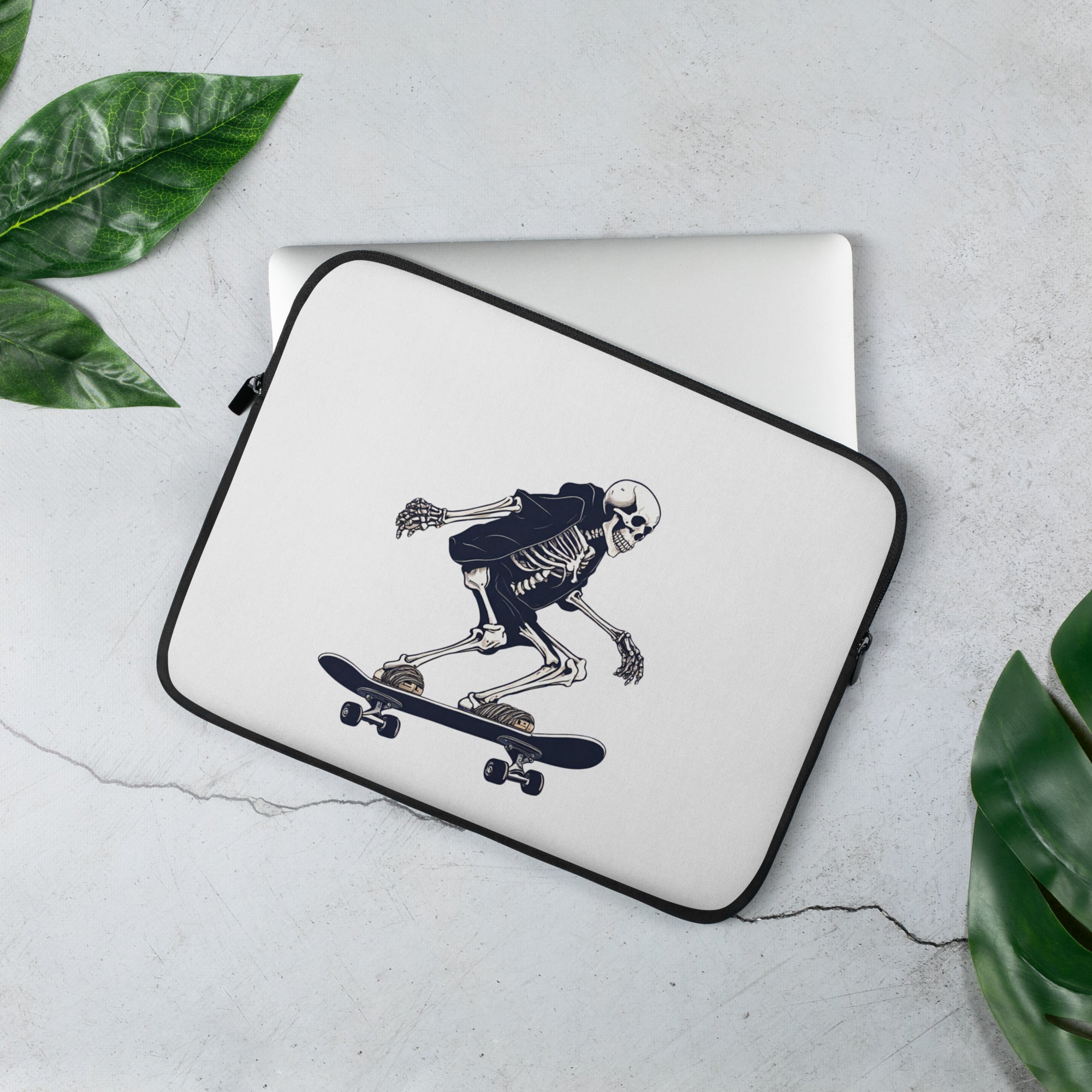 Skateboarding Skeleton Laptop Sleeve