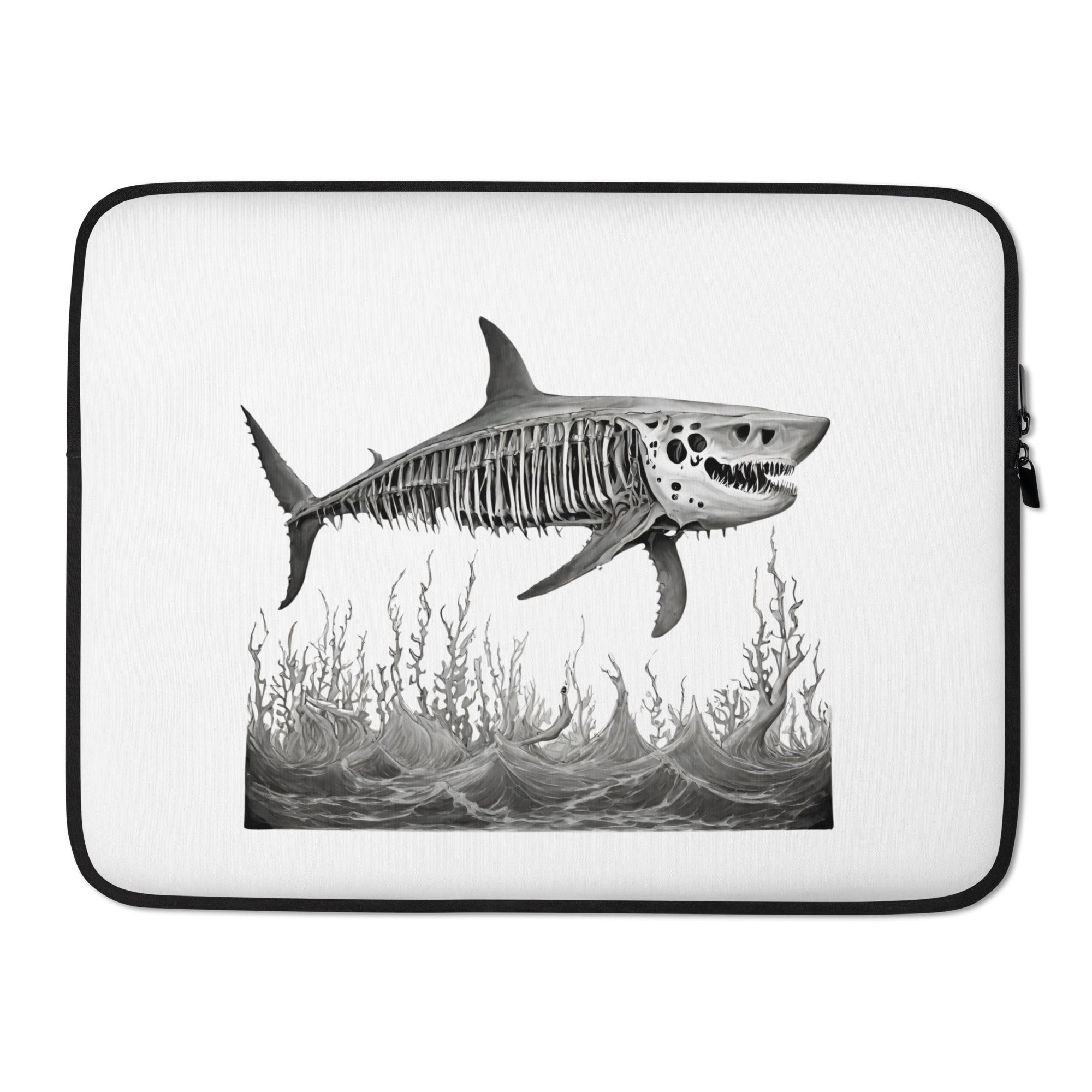 Skeleton Shark Laptop Sleeve