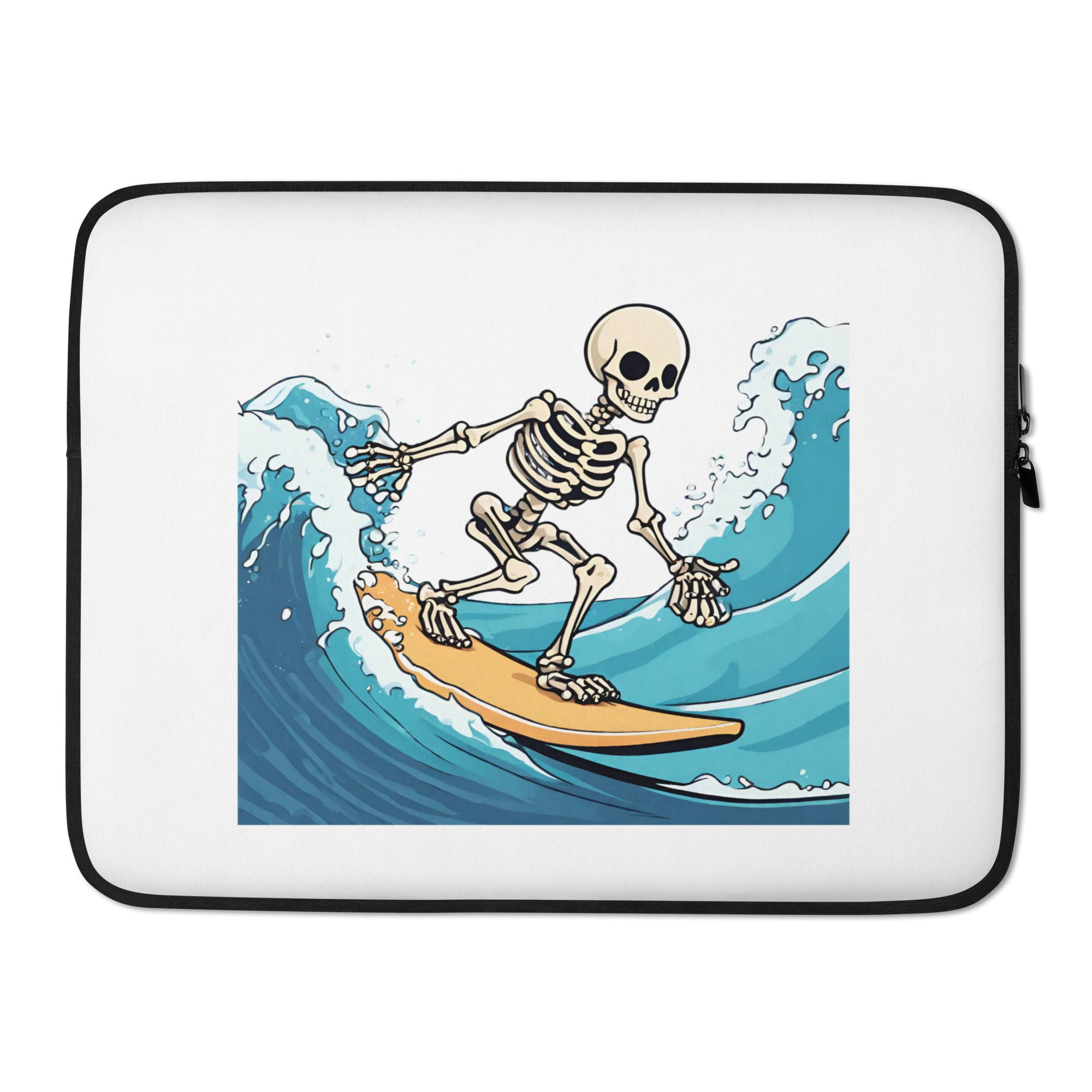 Surfing Skeleton Laptop Sleeve