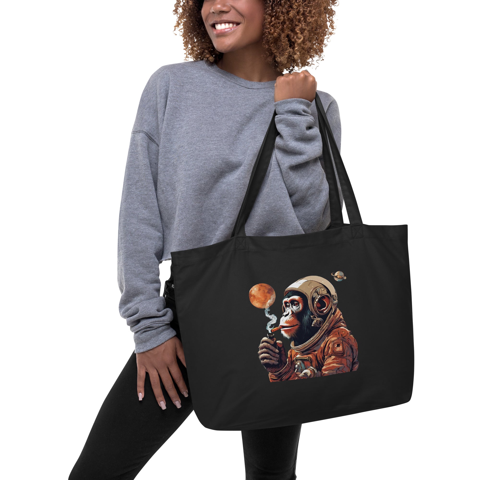 Ape Astronaut Large Organic Tote Bag