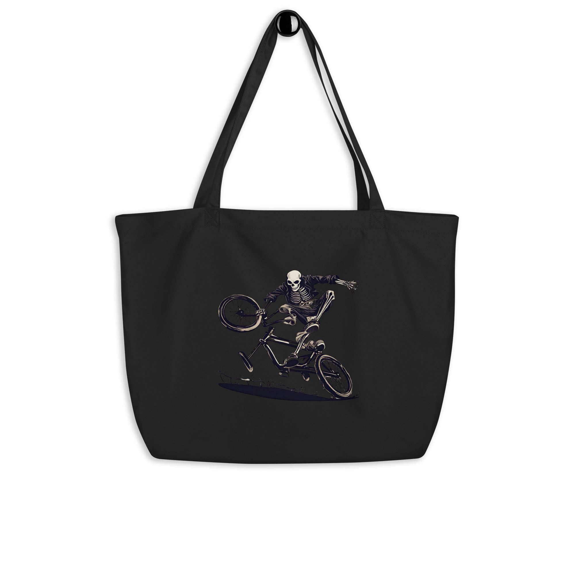 Till the Wheels Fall Off Large Organic Tote Bag