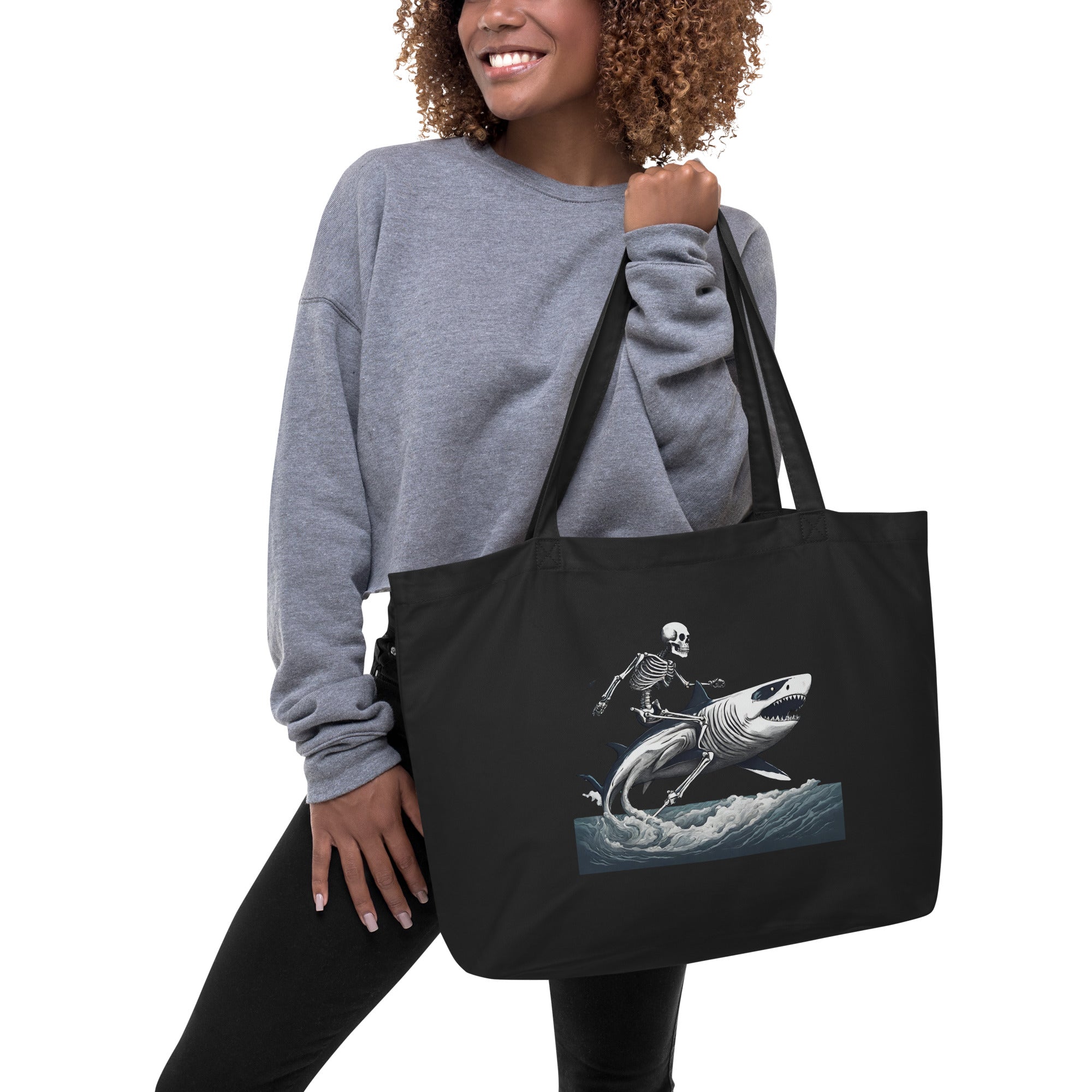 Ride or Die Large Organic Tote Bag