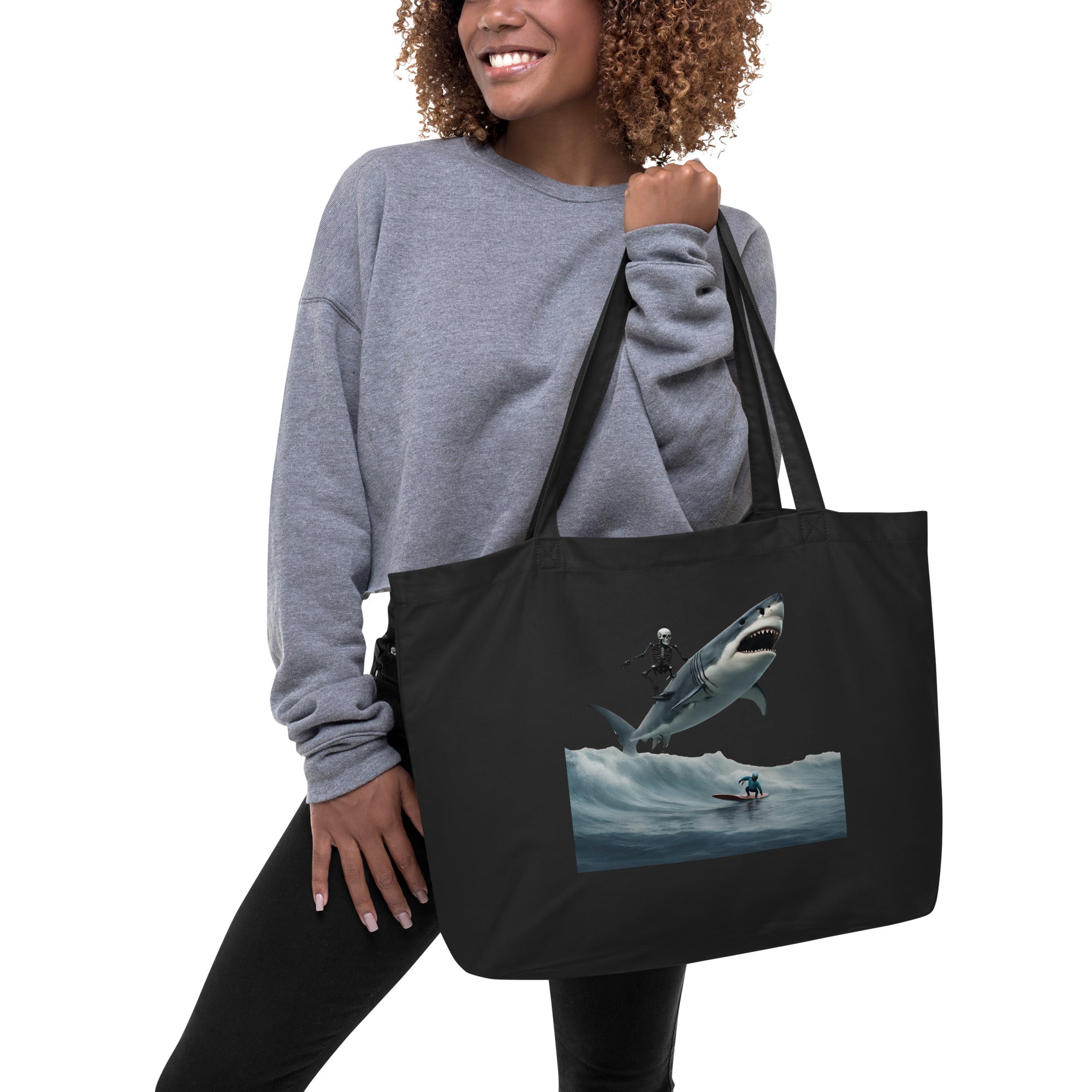 Shark Shredder Large Organic Tote Bag