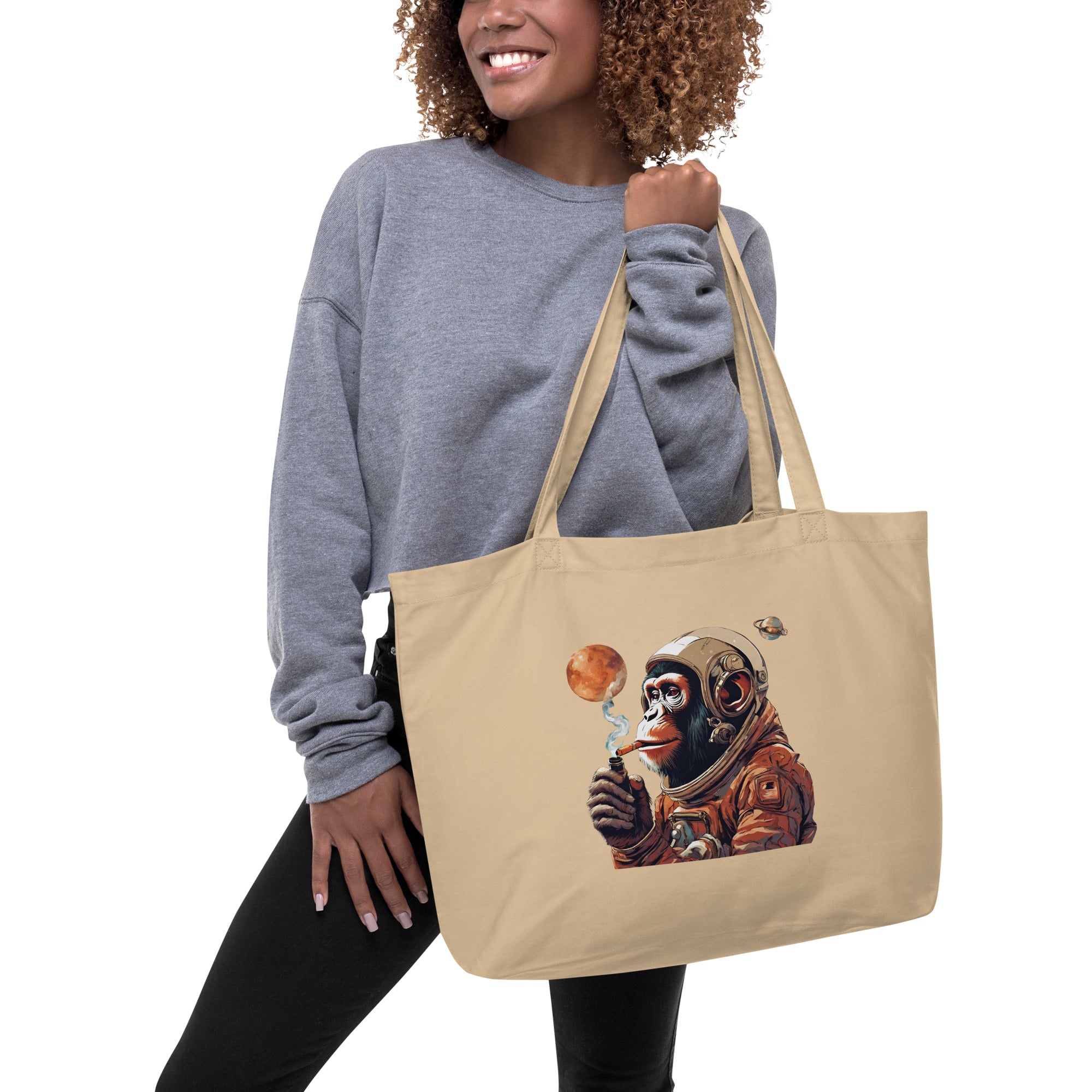 Ape Astronaut Large Organic Tote Bag