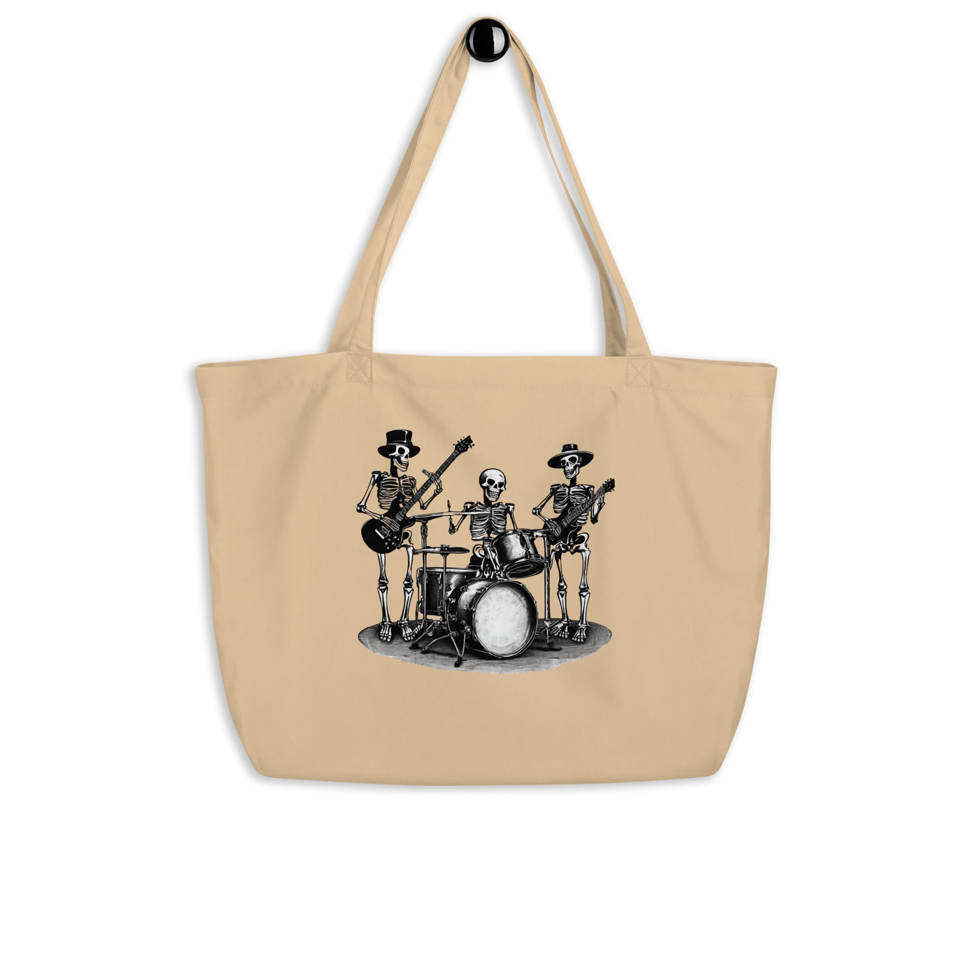 Skeleton Band Large Organic Tote Bag