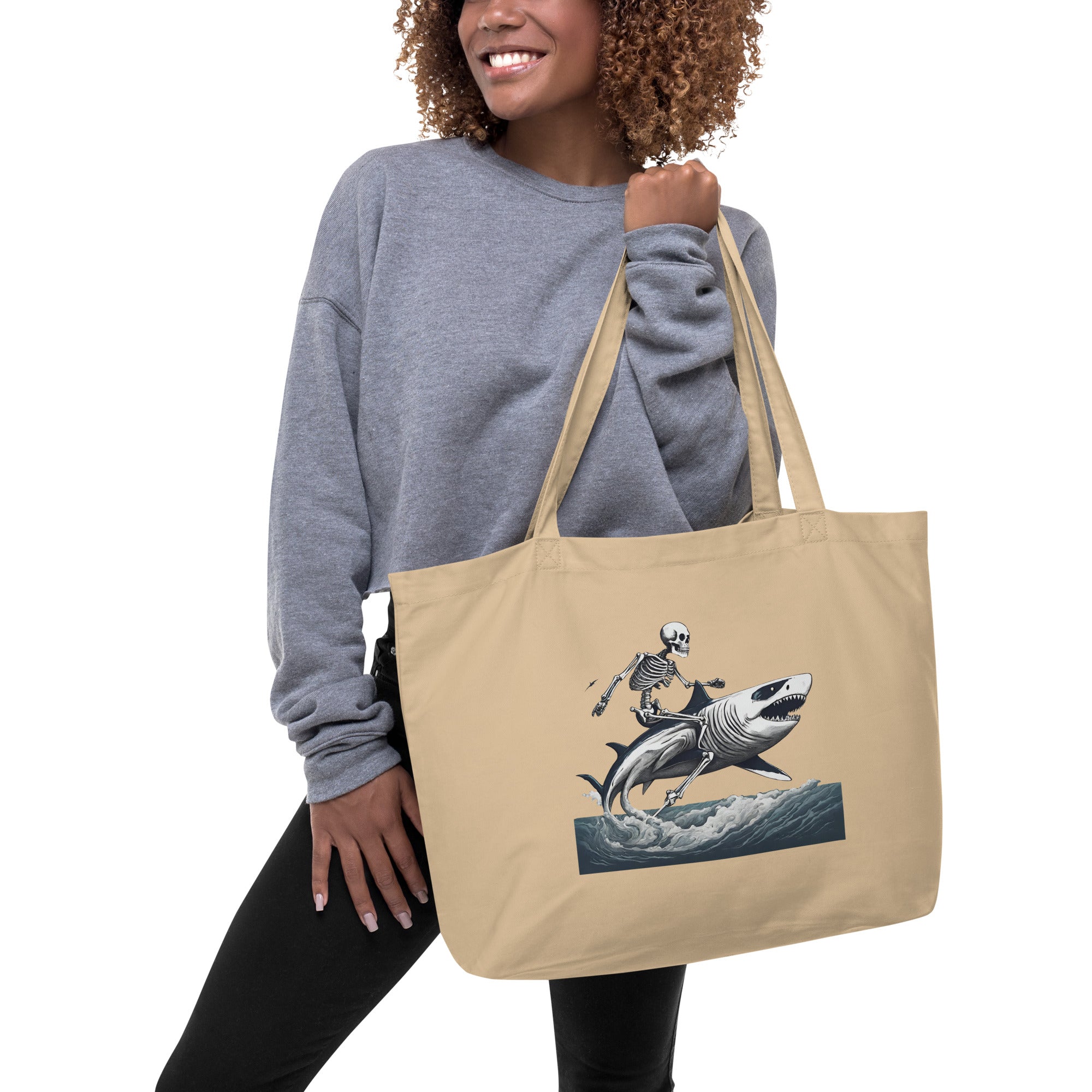 Ride or Die Large Organic Tote Bag