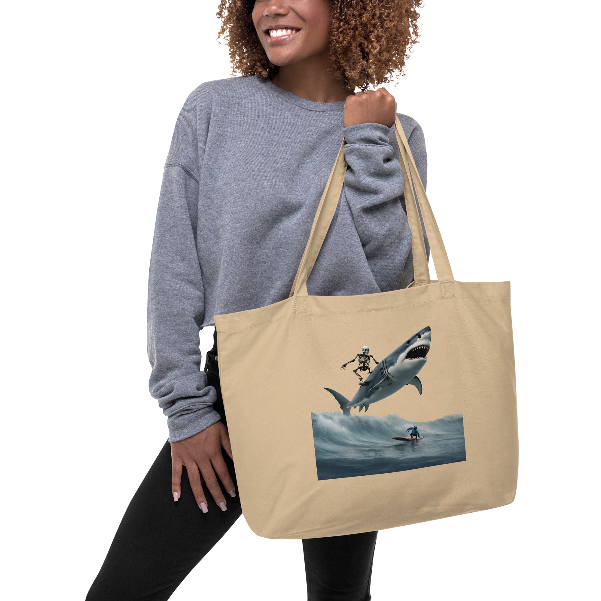 Shark Shredder Large Organic Tote Bag