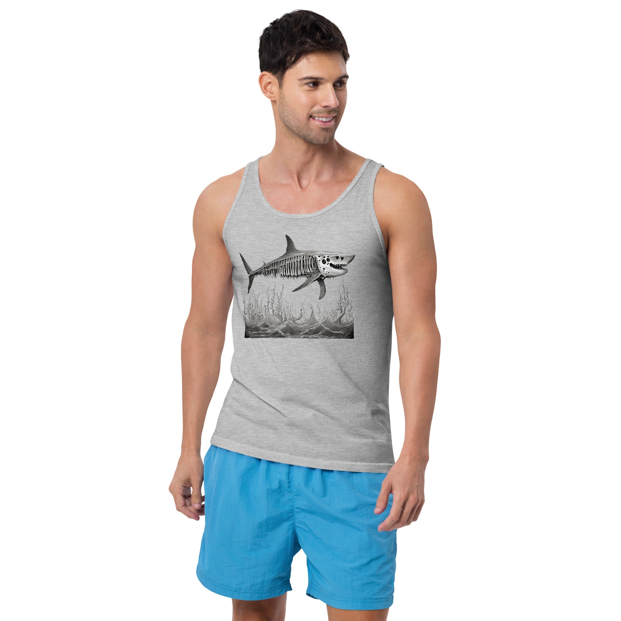 Skeleton Shark Men's Tank Top