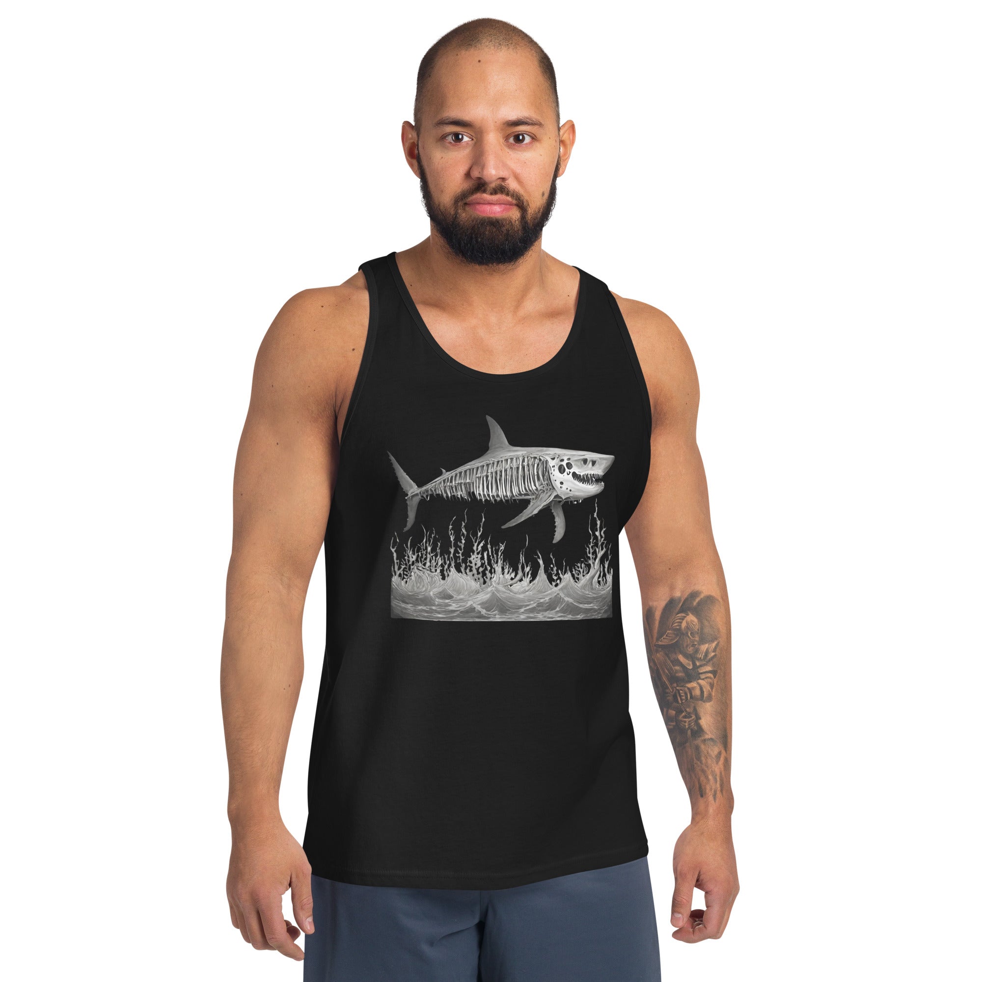 Skeleton Shark Men's Tank Top