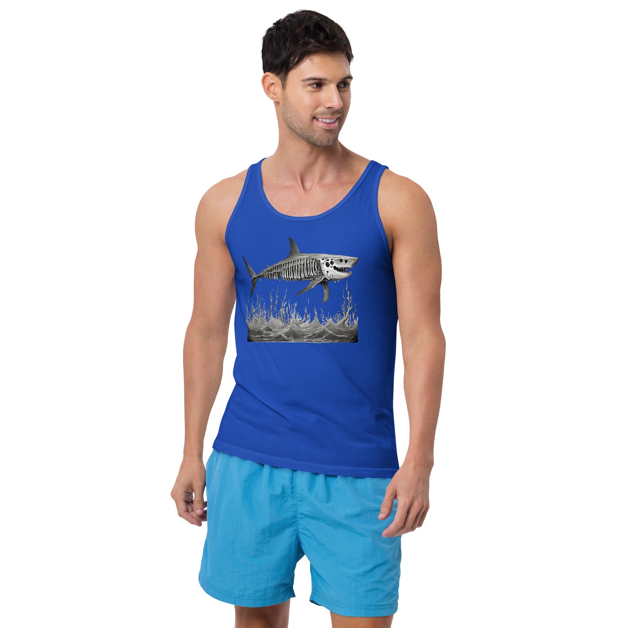 Skeleton Shark Men's Tank Top