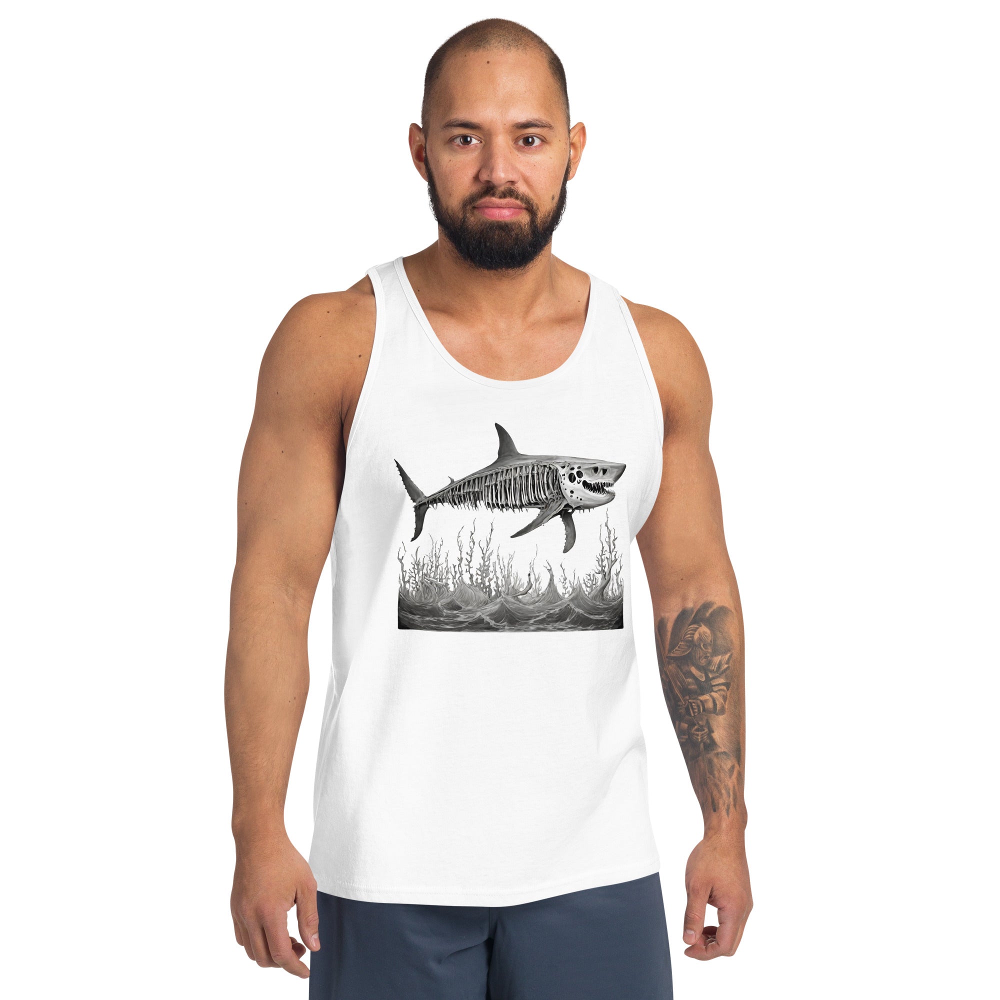 Skeleton Shark Men's Tank Top