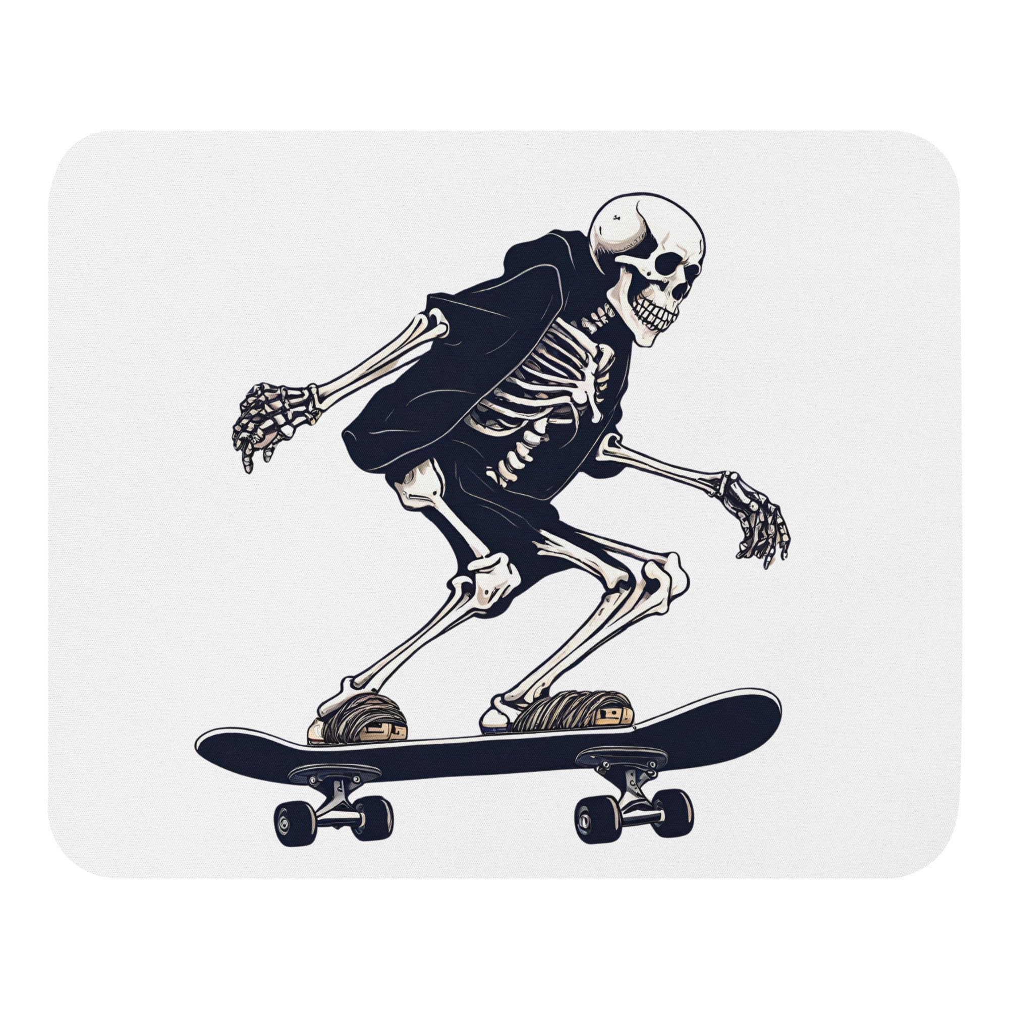 Skateboarding Skeleton Mouse Pad