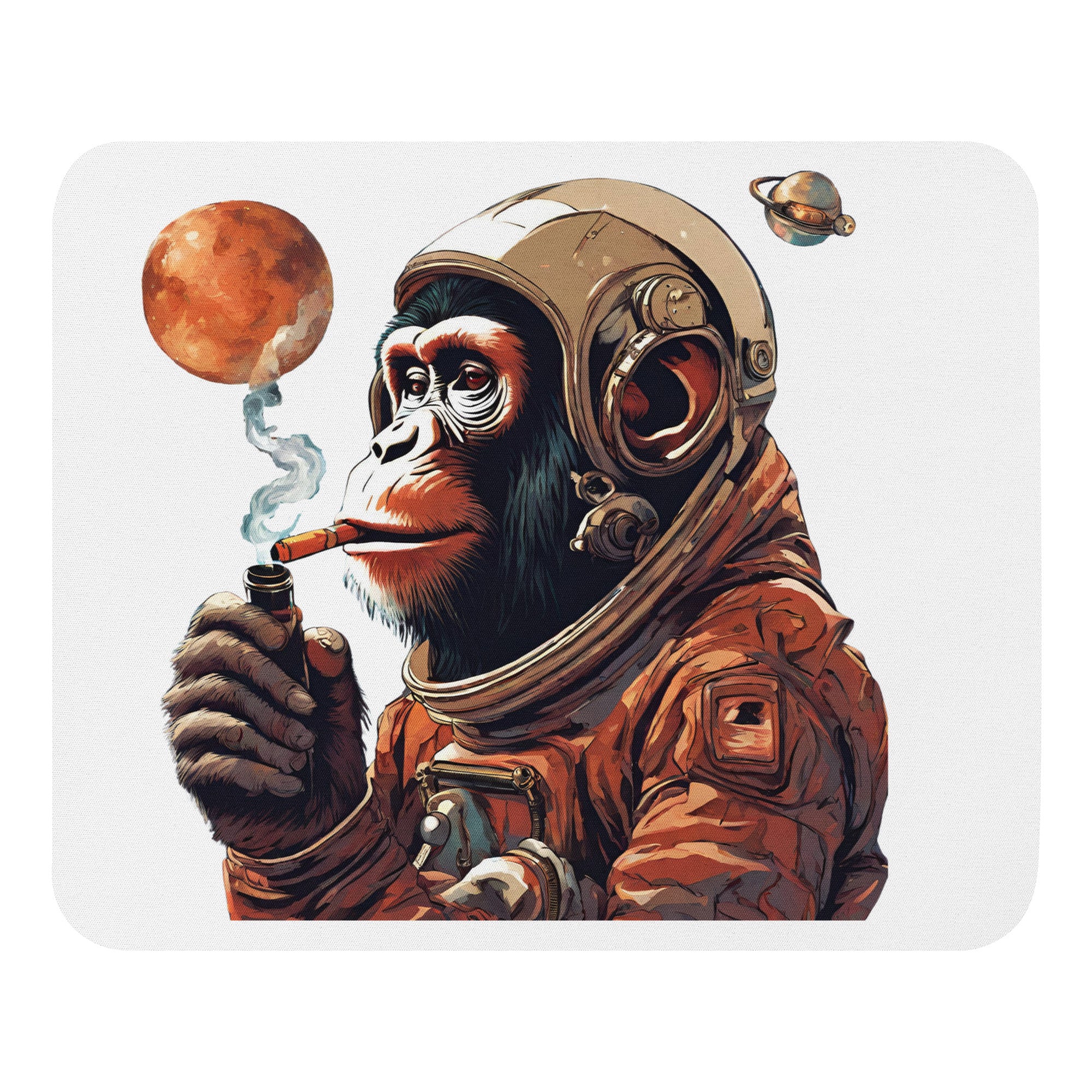 Ape Astronaut Mouse Pad