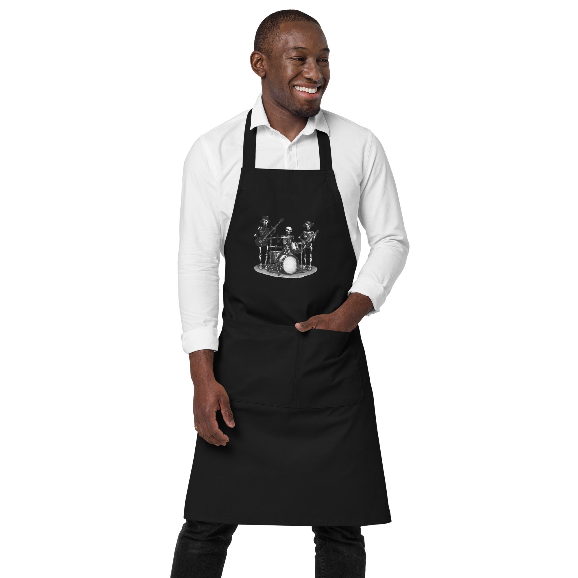 Skeleton Band Organic Cotton Apron