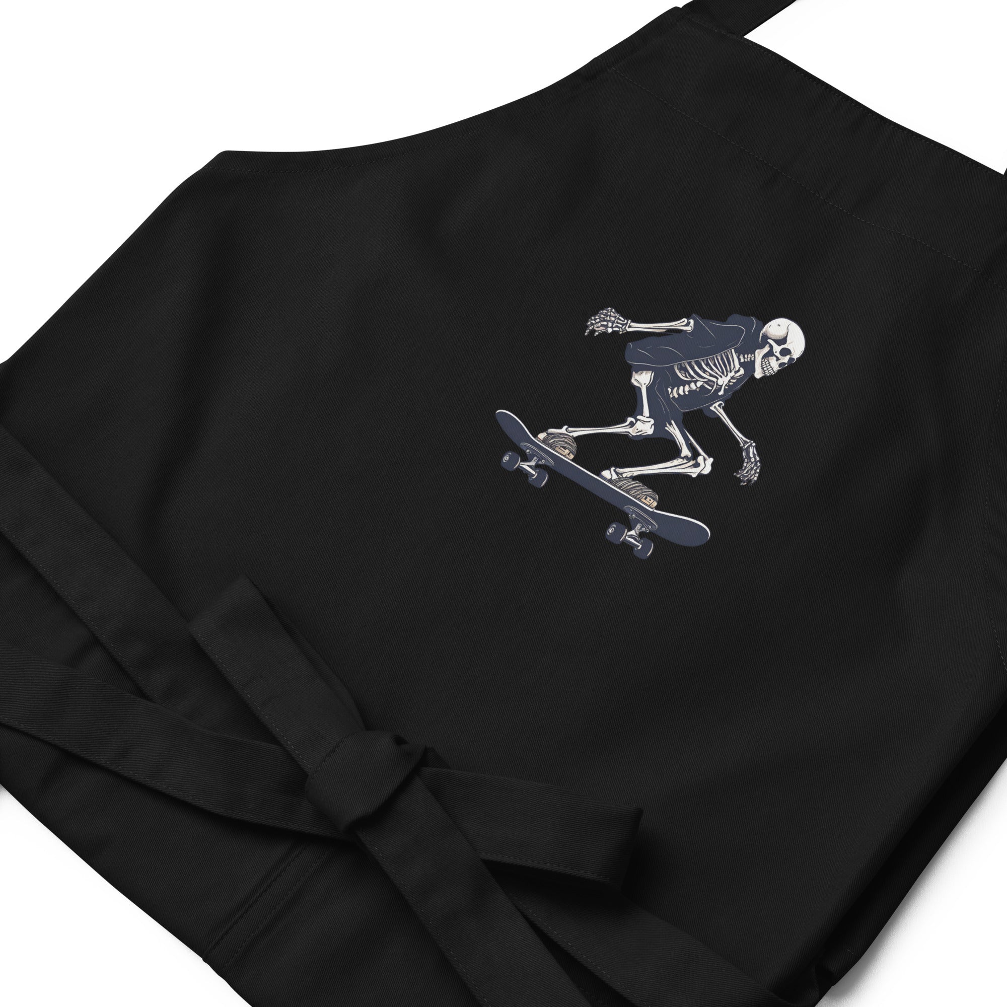 Skateboarding Skeleton Organic Cotton Apron