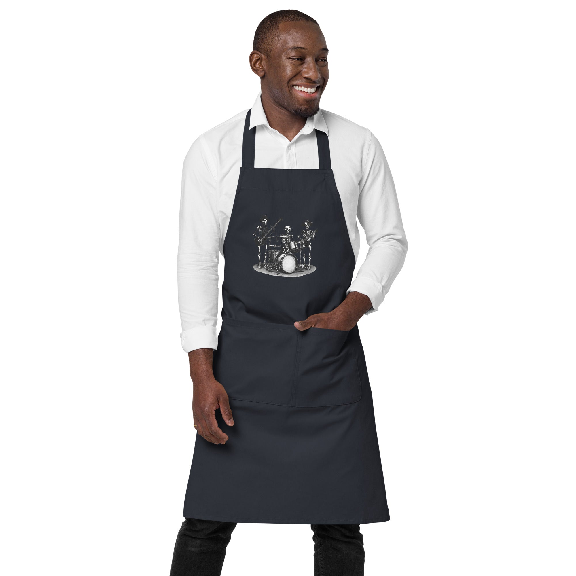 Skeleton Band Organic Cotton Apron