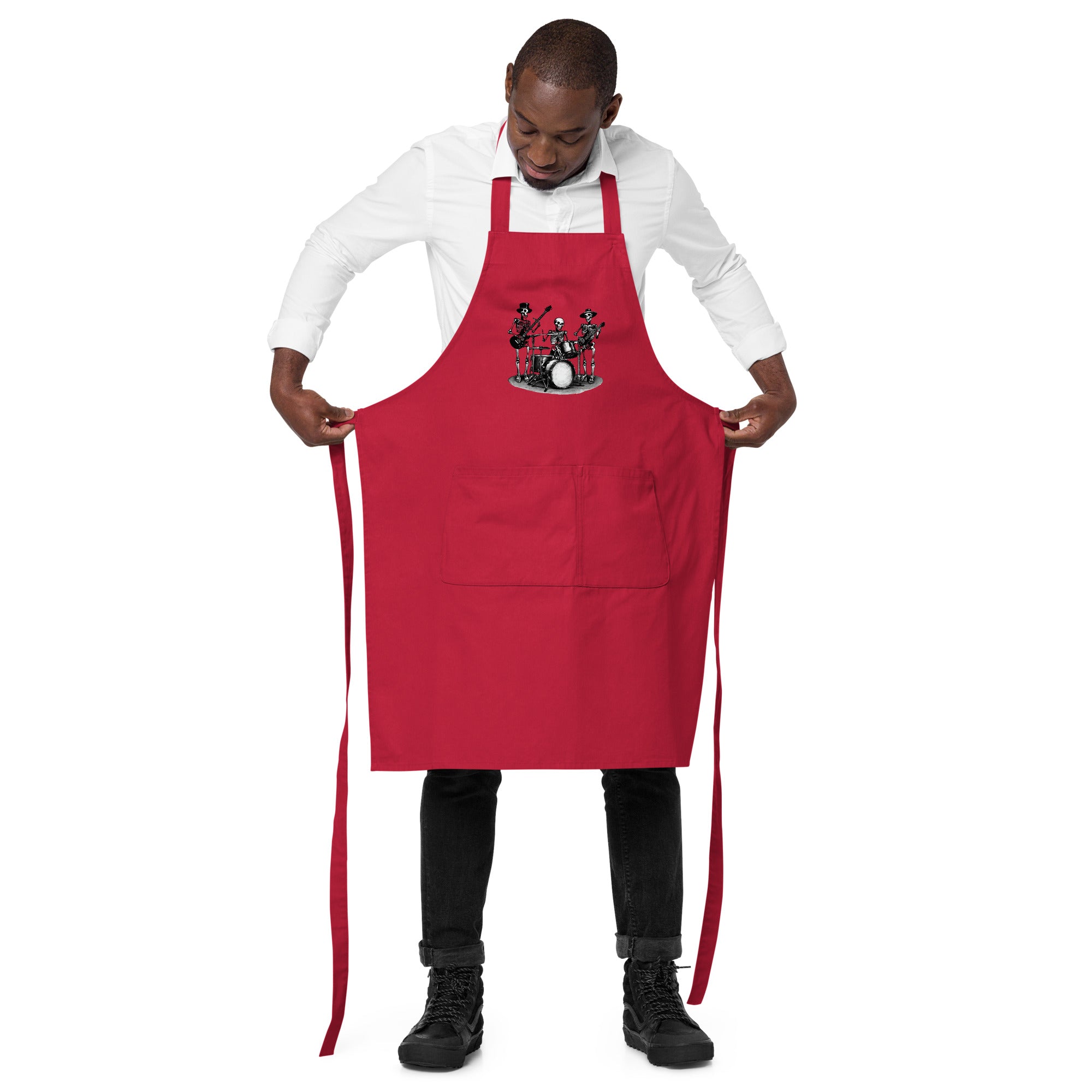 Skeleton Band Organic Cotton Apron