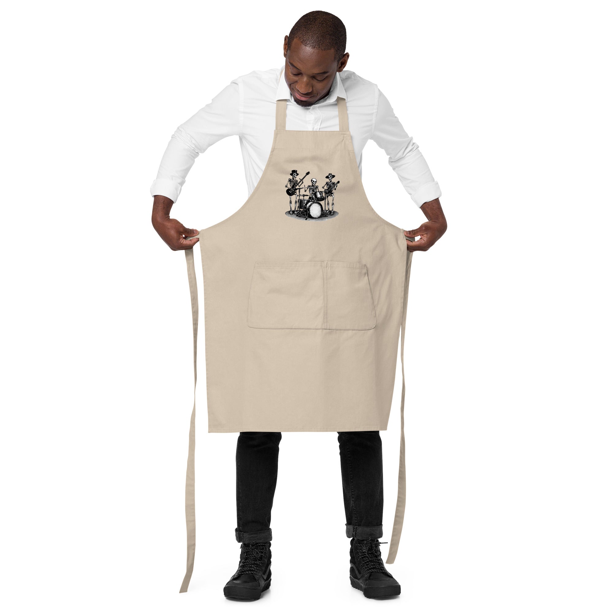 Skeleton Band Organic Cotton Apron