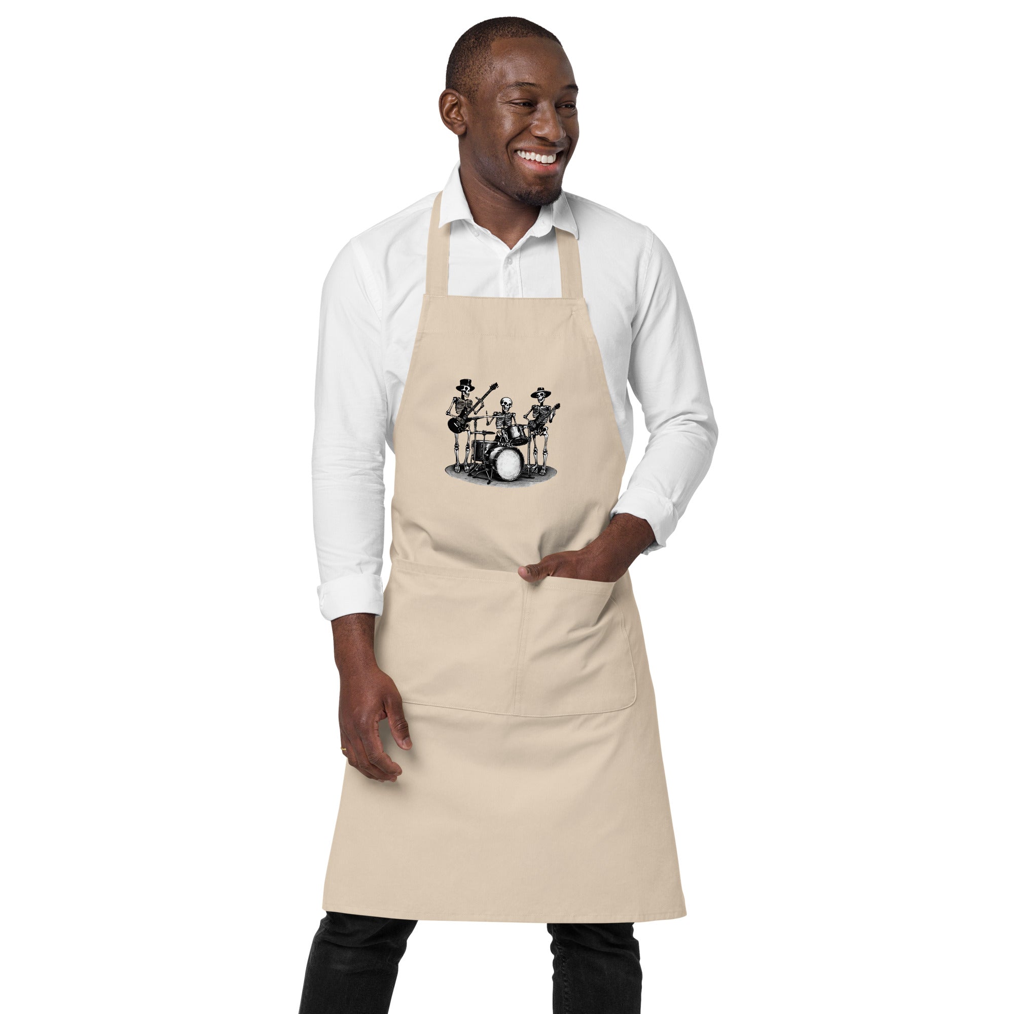 Skeleton Band Organic Cotton Apron