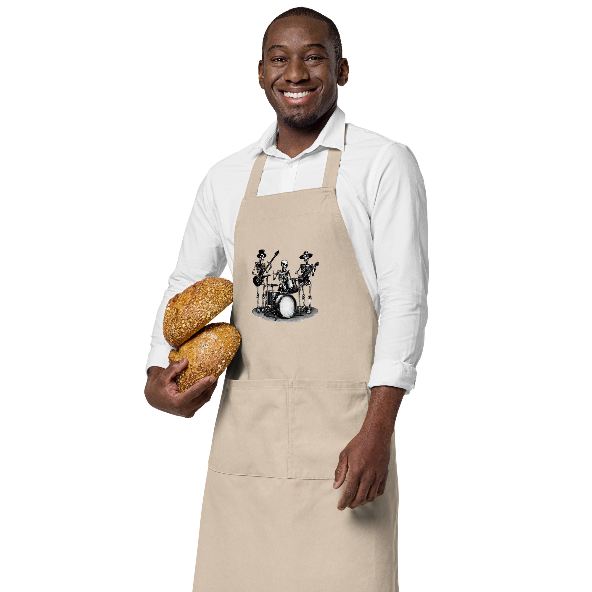 Skeleton Band Organic Cotton Apron