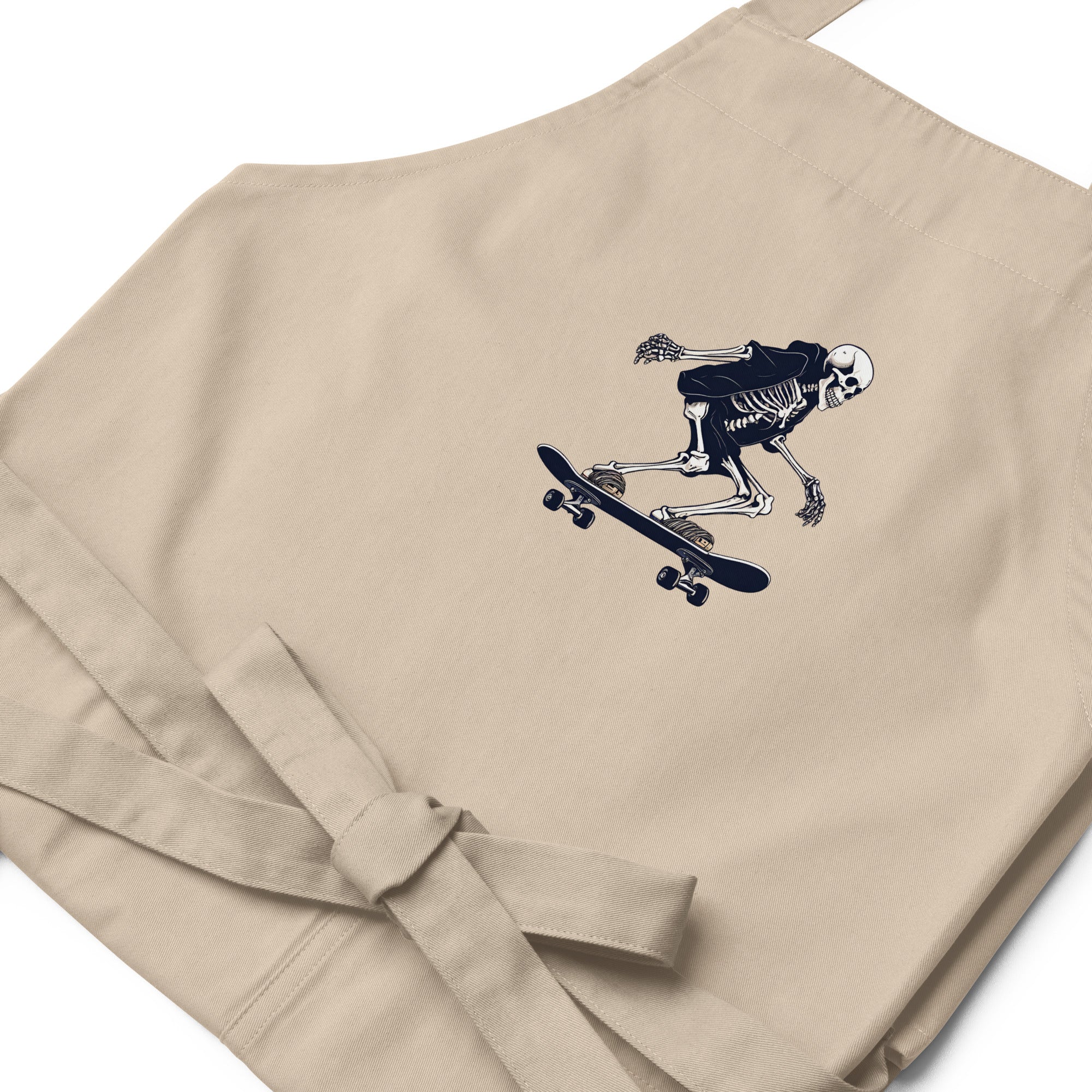 Skateboarding Skeleton Organic Cotton Apron